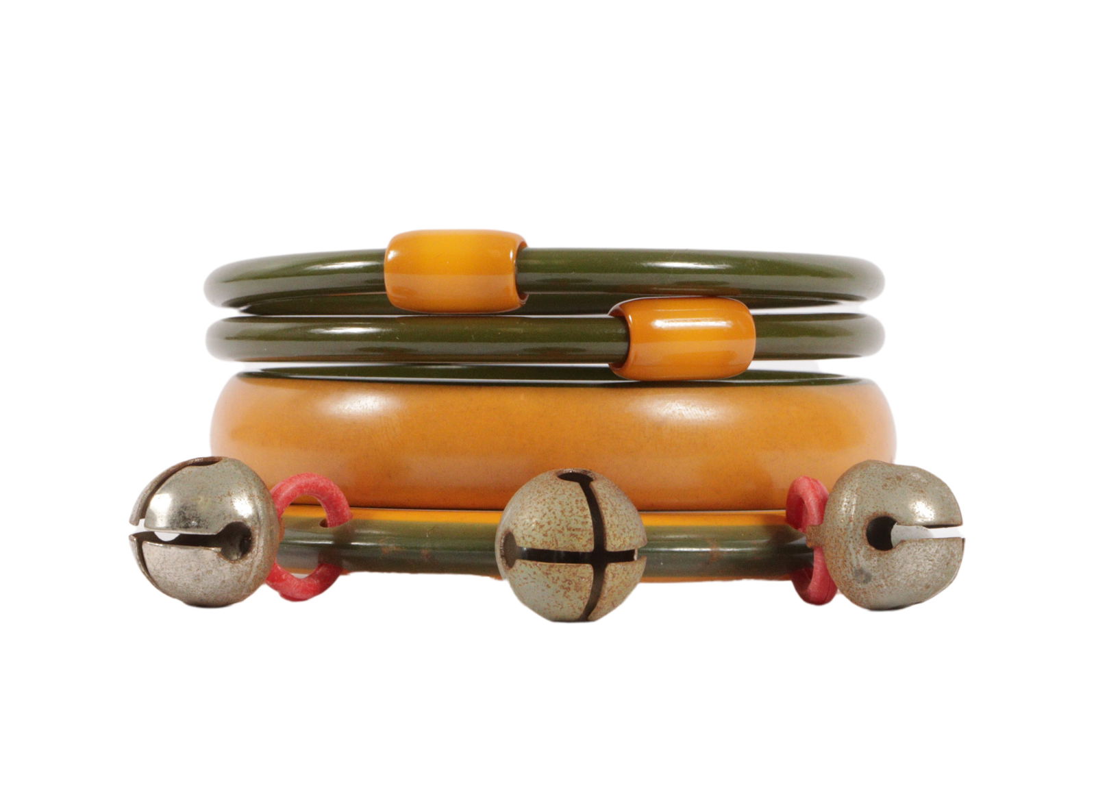 4pc Bakelite bangle group (1 of 12)