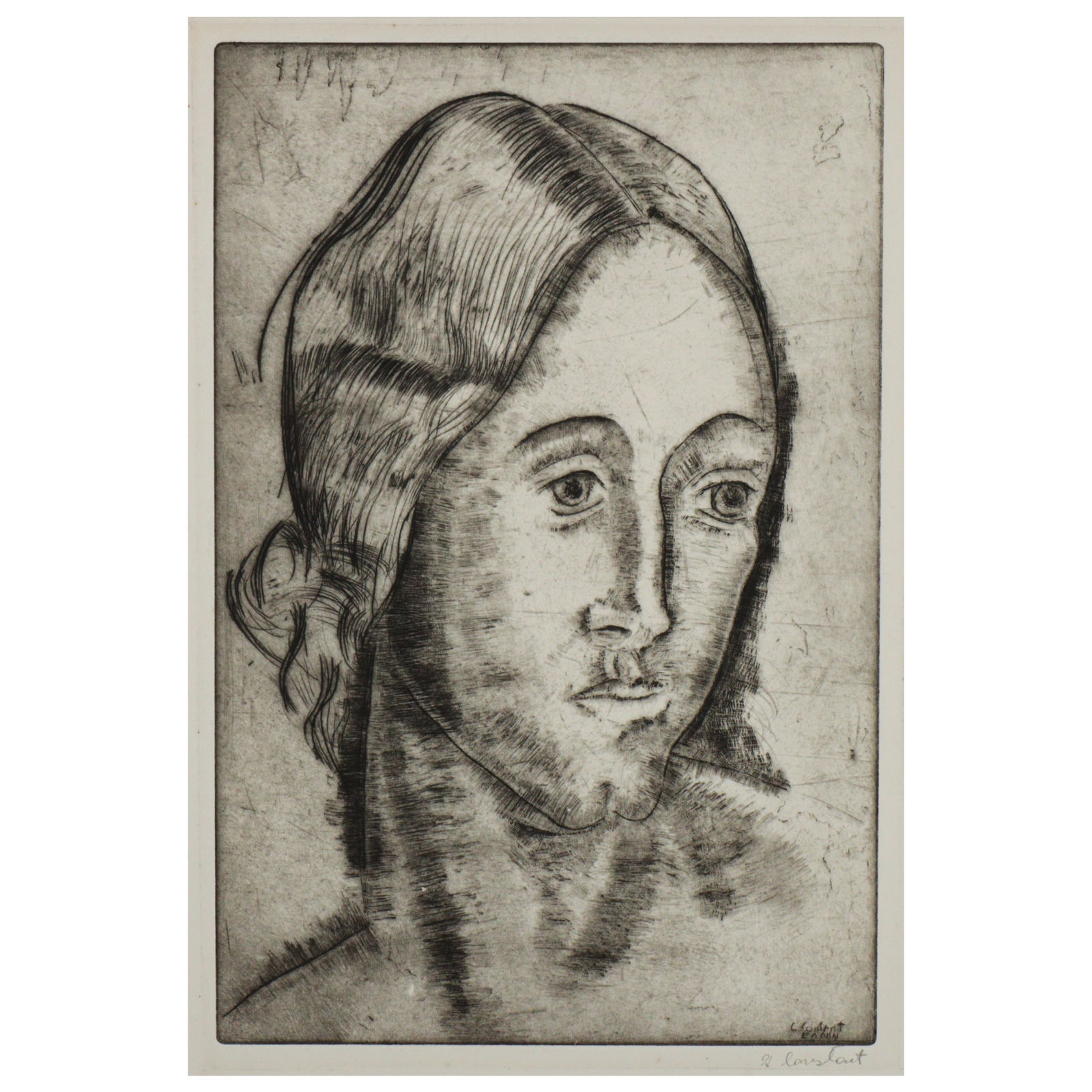 George J. Zachary Constant, New York / Greece (1892-1978), female portrait, 1942, etching, 12 3/8"H (1 of 20)