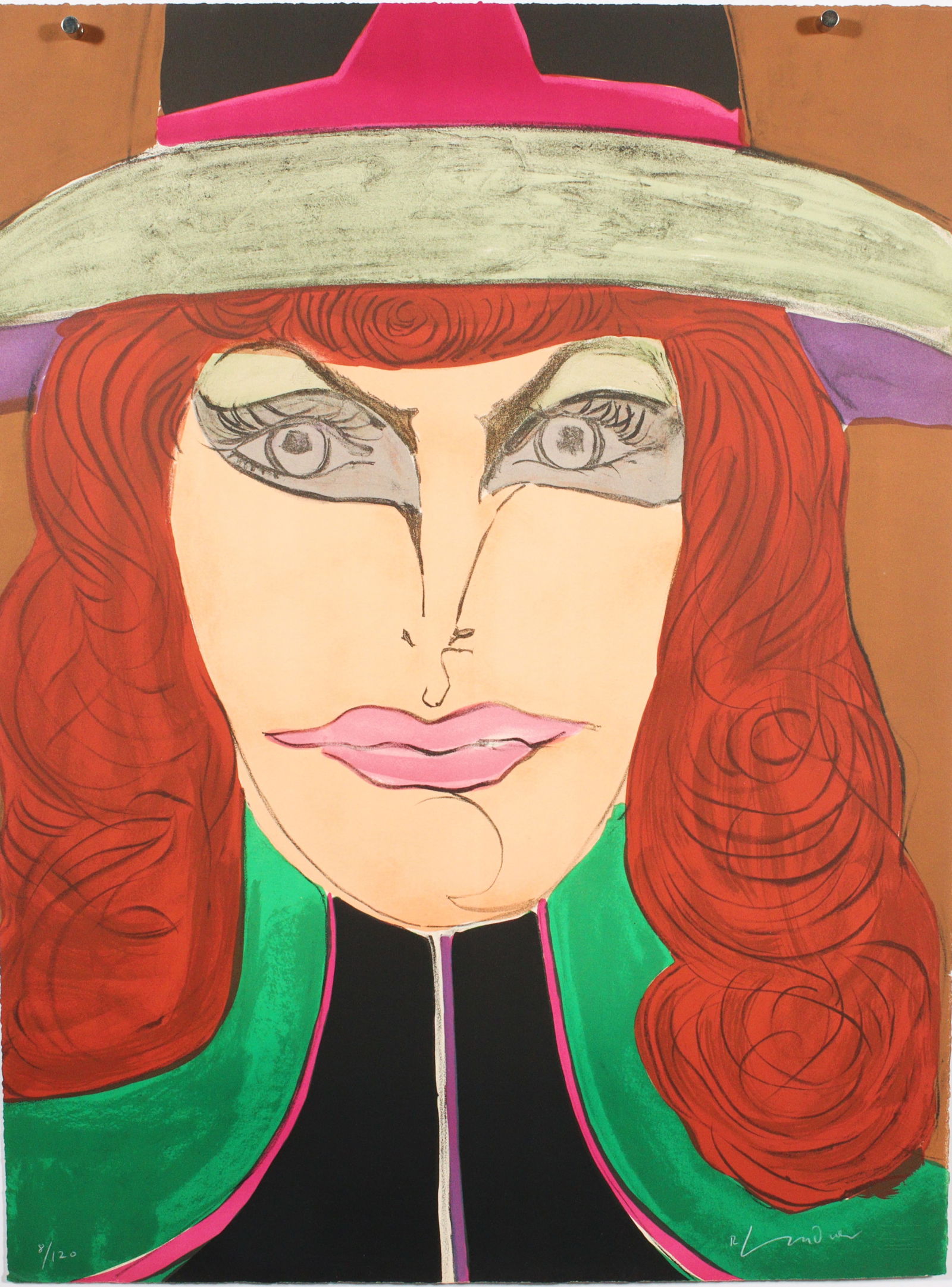 Richard Lindner, German, American (1901-1978), Red Head, lithograph, 29 1/4"H x 22"W (1 of 16)