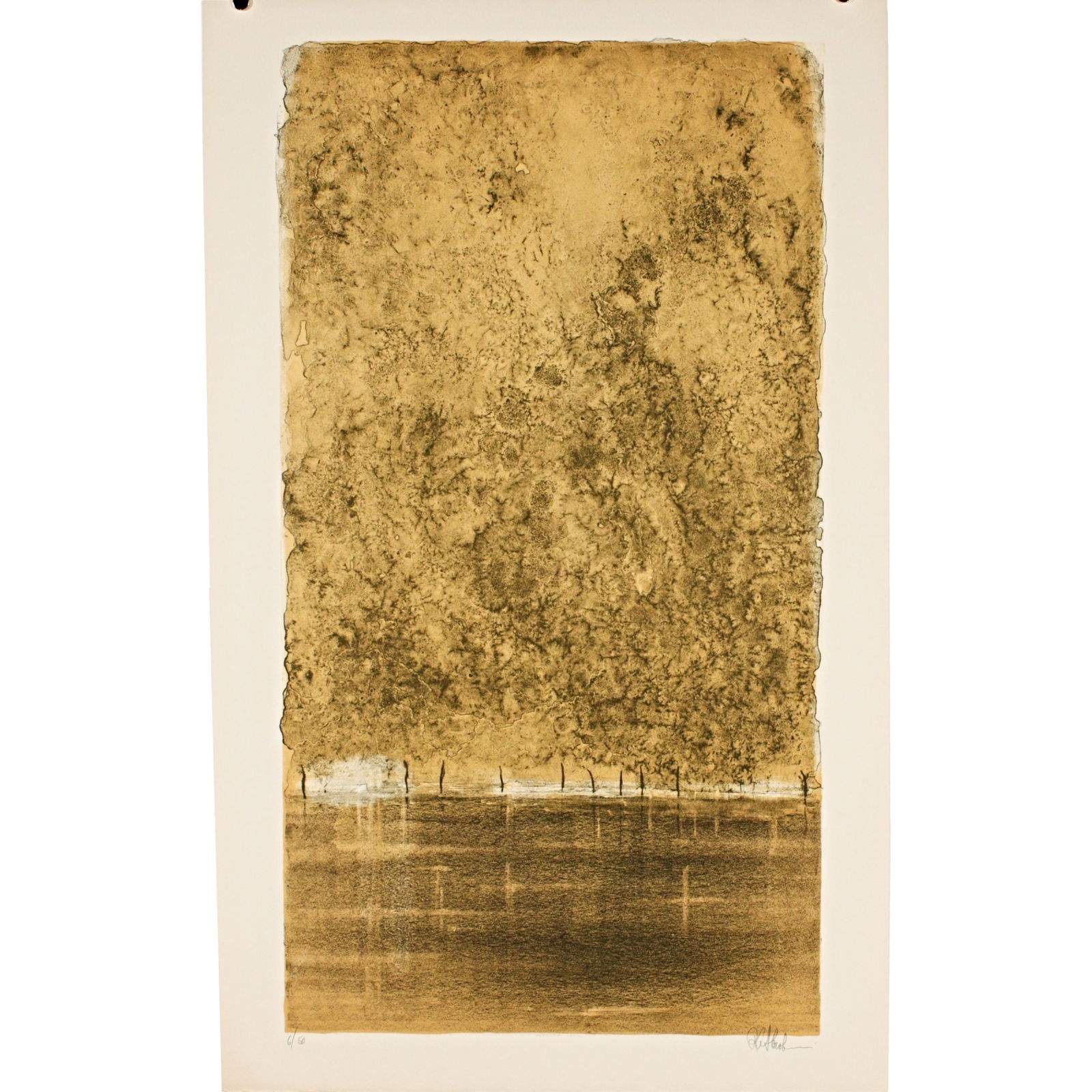 Richard Aberle Florsheim, Illinois (1916-1979), abstract landscape, lithograph, 25 3/4”H x 16”W (1 of 11)