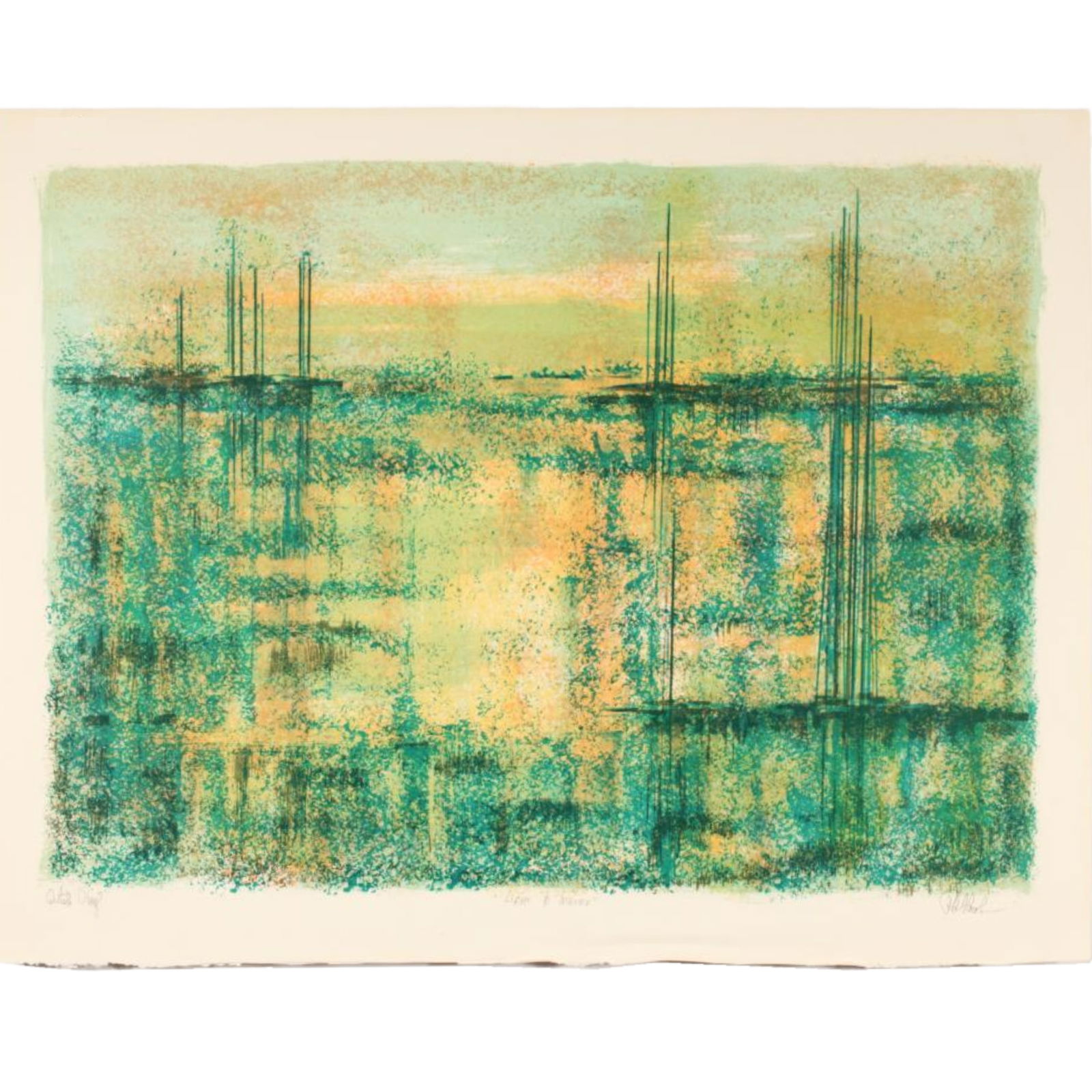 Richard Aberle Florsheim, Illinois (1917-1979), Light & Water, lithograph, 19 3/4"H x 25 1/2"W (1 of 11)