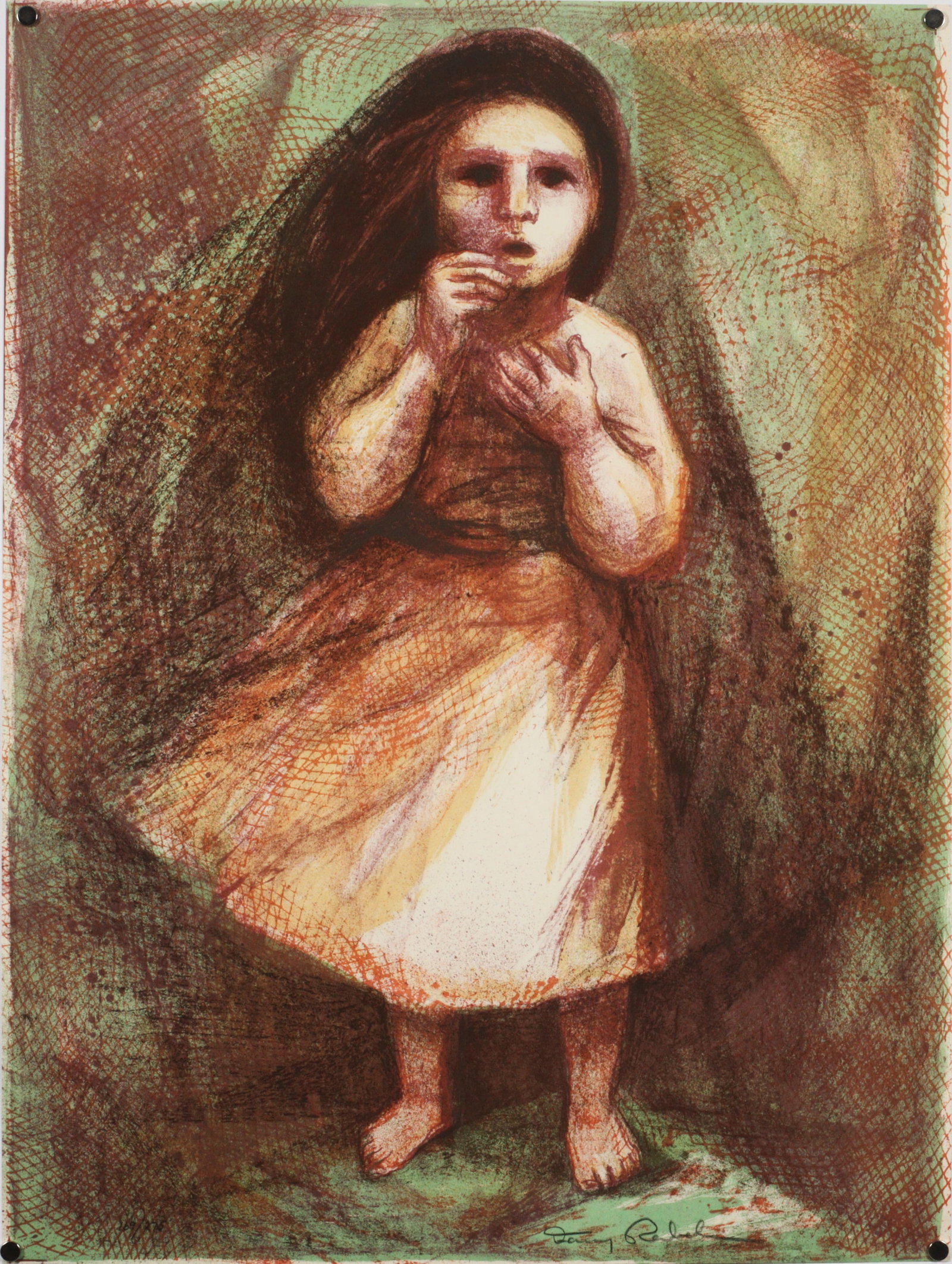 Fanny Rabel, Poland, Mexico (1922 - 2008), Portrait of Girl, lithograph, 24"H x 18"W: Fanny Rabel Poland, Mexico (1922 - 2008) Portrait of Girl lithograph Signed lower right, numbered 169/275 lower left. Biography from AnnexGalleries.com: Printmaker, painter, and muralist Fanny Rabel w