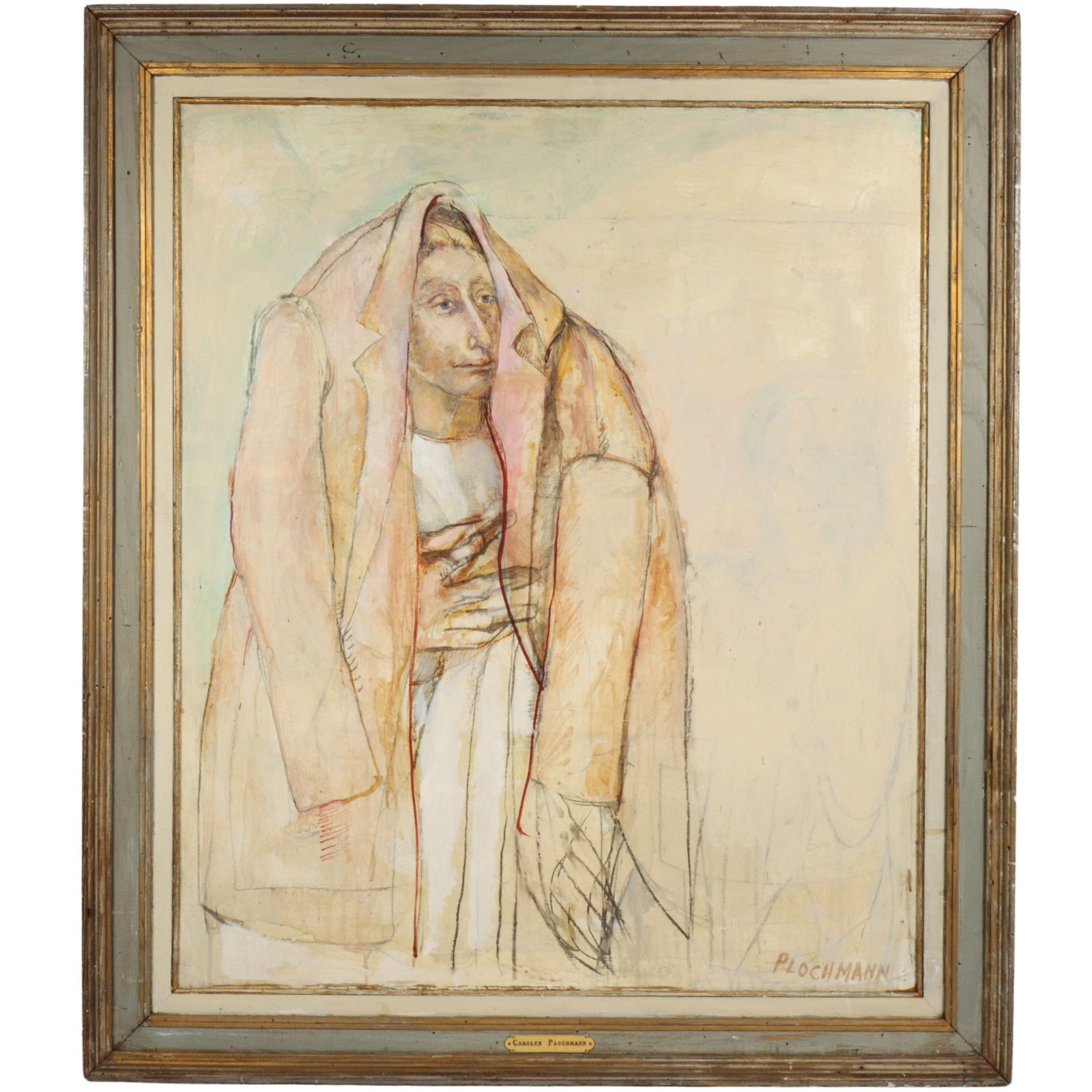 Carolyn Plochmann, Illinois / Ohio (b.1926), The Paradox, 1978, acrylic, charcoal, ink on board, 32" (1 of 18)