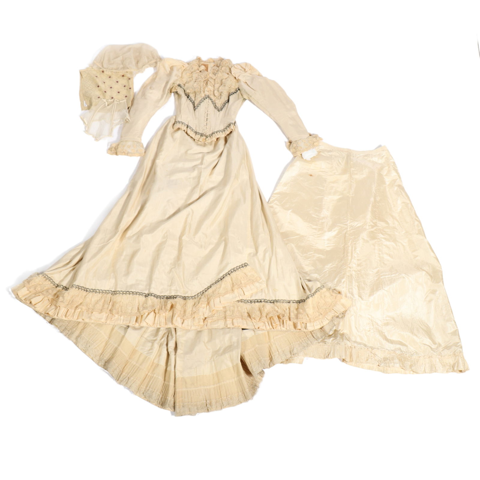 Victorian Wedding (?) Dress and Accessories (1 of 7)