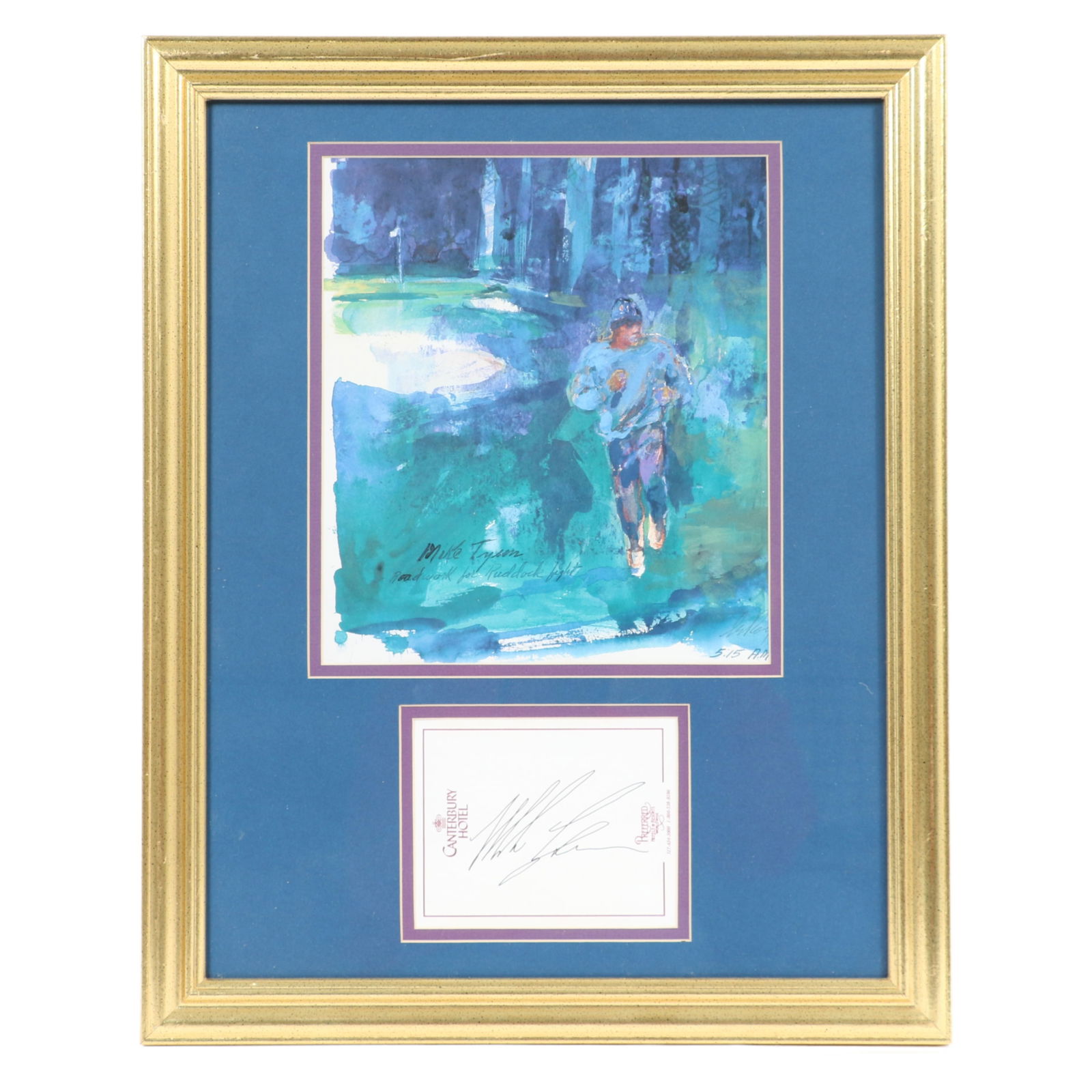 Mike Tyson Autographed Framed LeRoy Neiman Print (1 of 4)