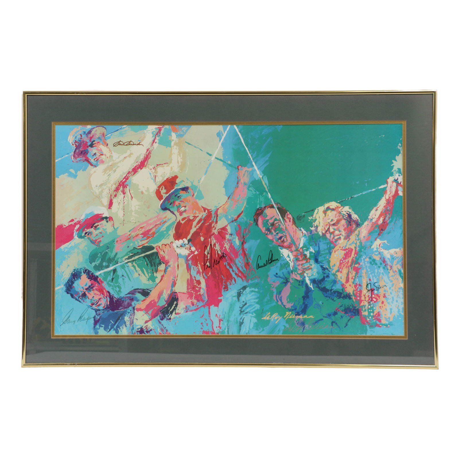 Multi Signed Framed LeRoy Neiman Golf Print (1 of 11)