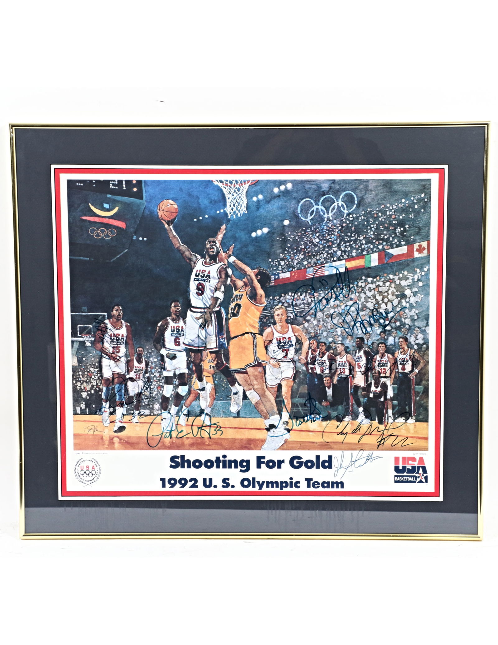 1992 Dream Team Signed Framed Print (1 of 6)