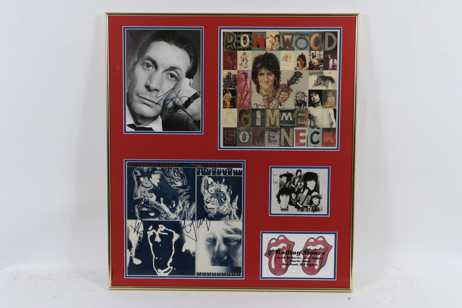 Rolling Stones Framed Autographed Photos & Albums (1 of 7)