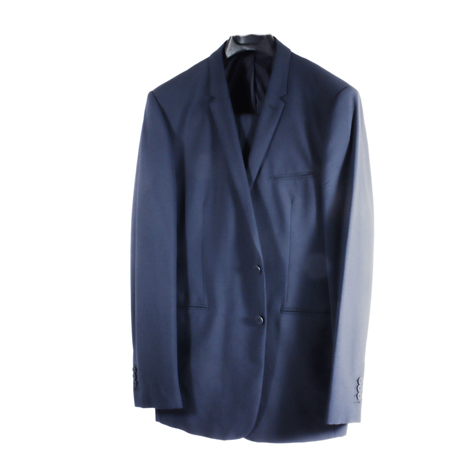 Porsche Design men's blue suit; sport coat / jacket and pants. suit size 56, jacket: 18"W (shoulder (1 of 13)