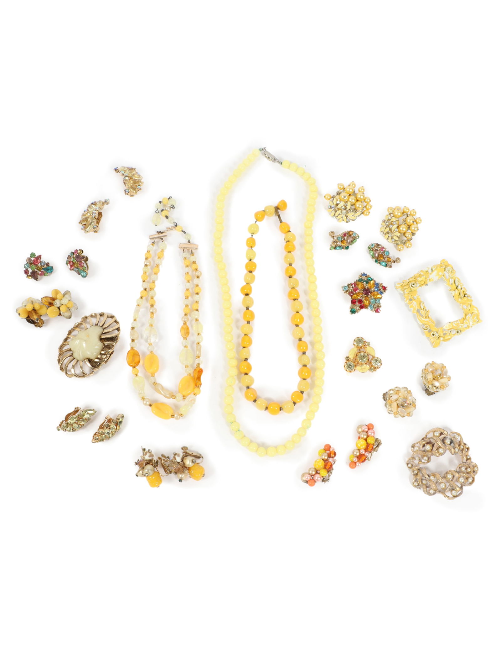 Vintage costume jewelry group including: Italian glass necklace, Western Germany, Austria, (1 of 10)