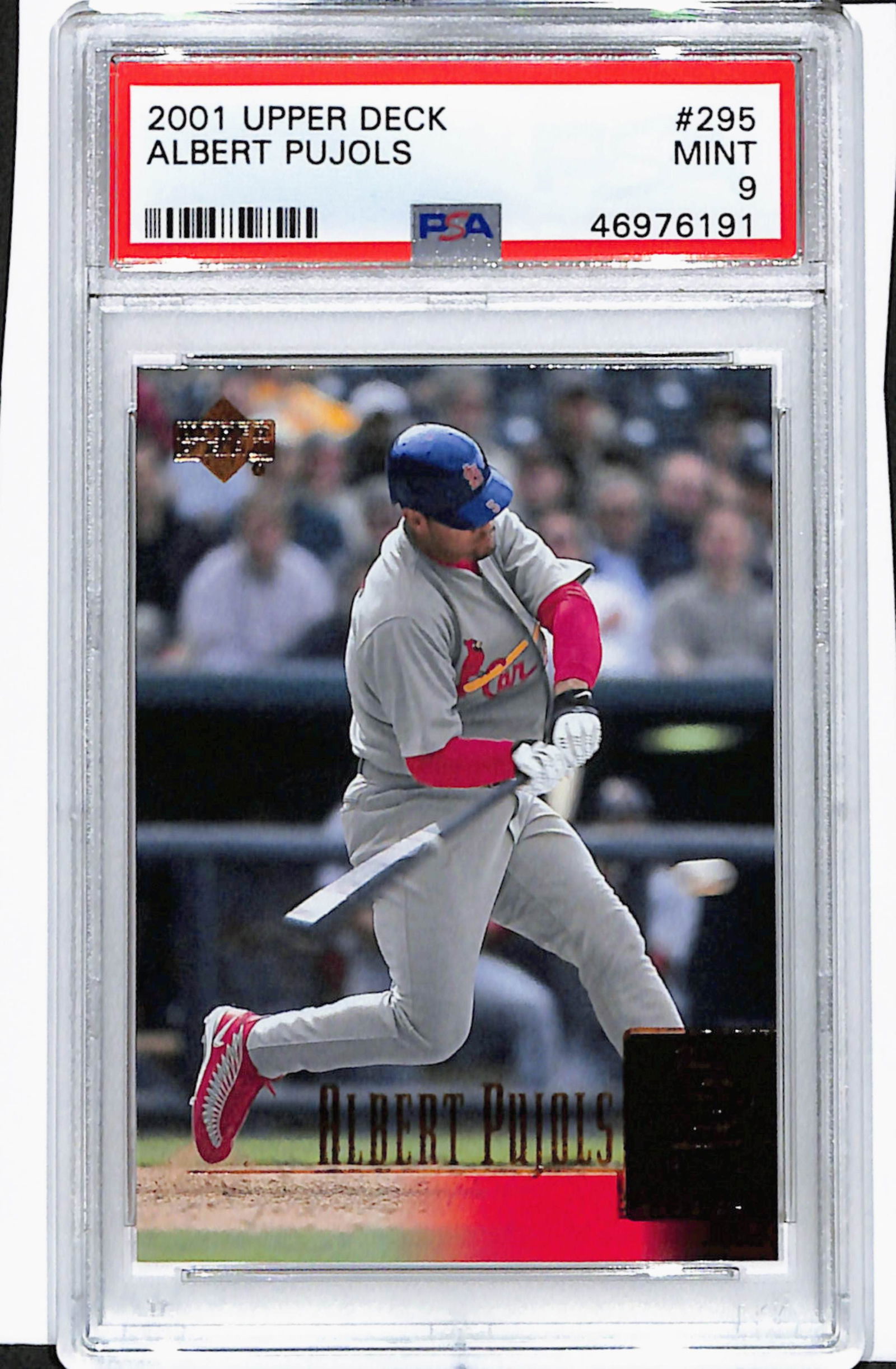 2001 Upper Deck Albert Pujols Rookie Baseball Card #295 PSA 9 Mint (1 of 2)