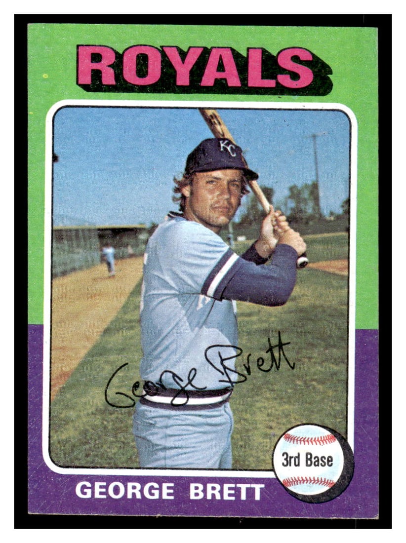 1975 Topps George Brett & Robin Yount Rookie Baseball Cards (1 of 4)