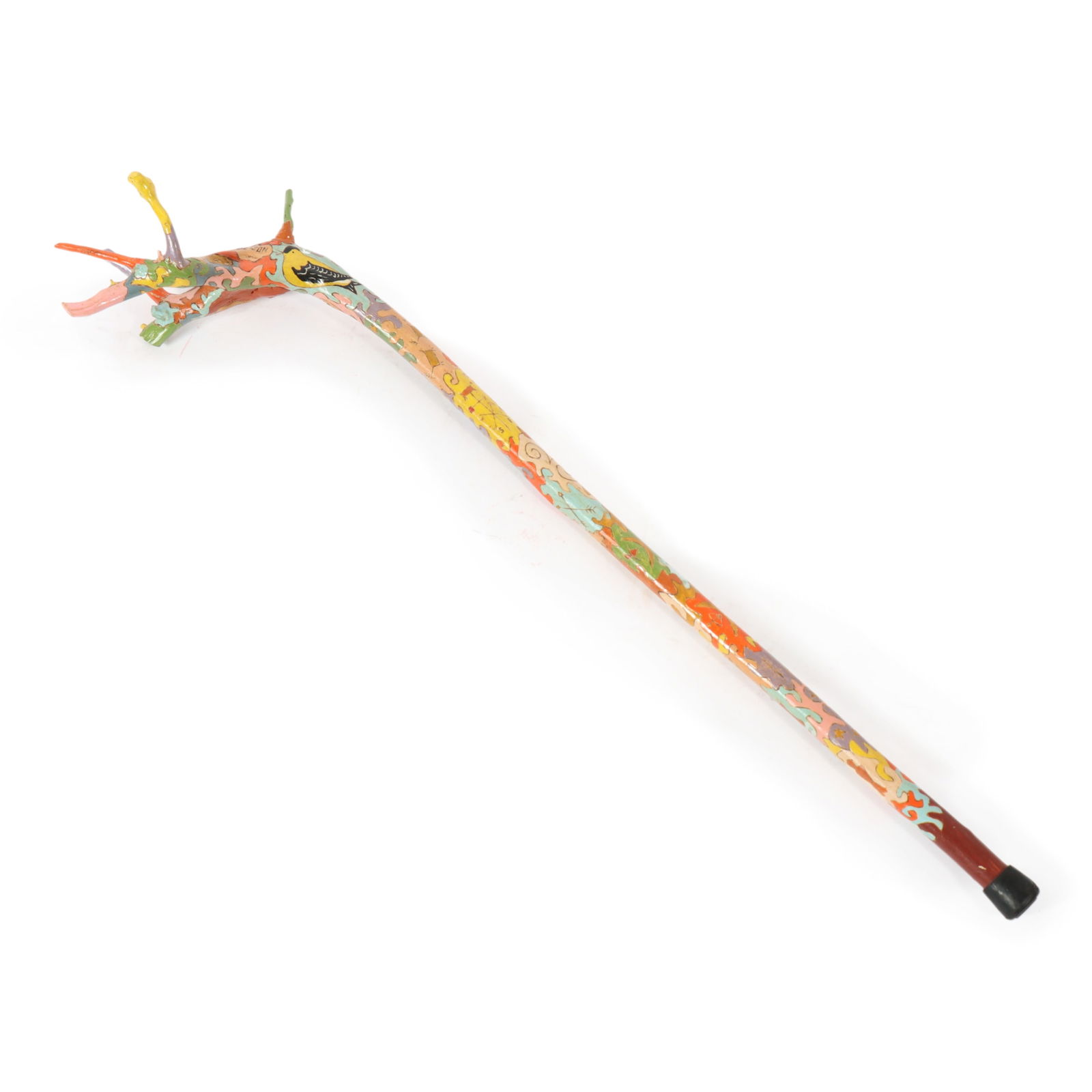 John Schoolman folk art painted handmade cane / walking stick, 1997 37" H x 10" W: John Schoolman folk art painted handmade cane / walking stick, 1997 Biography from IU.Mediaspace.Kaltura.com: John Schoolman's life testifies to the importance of staying active both mentally and phys