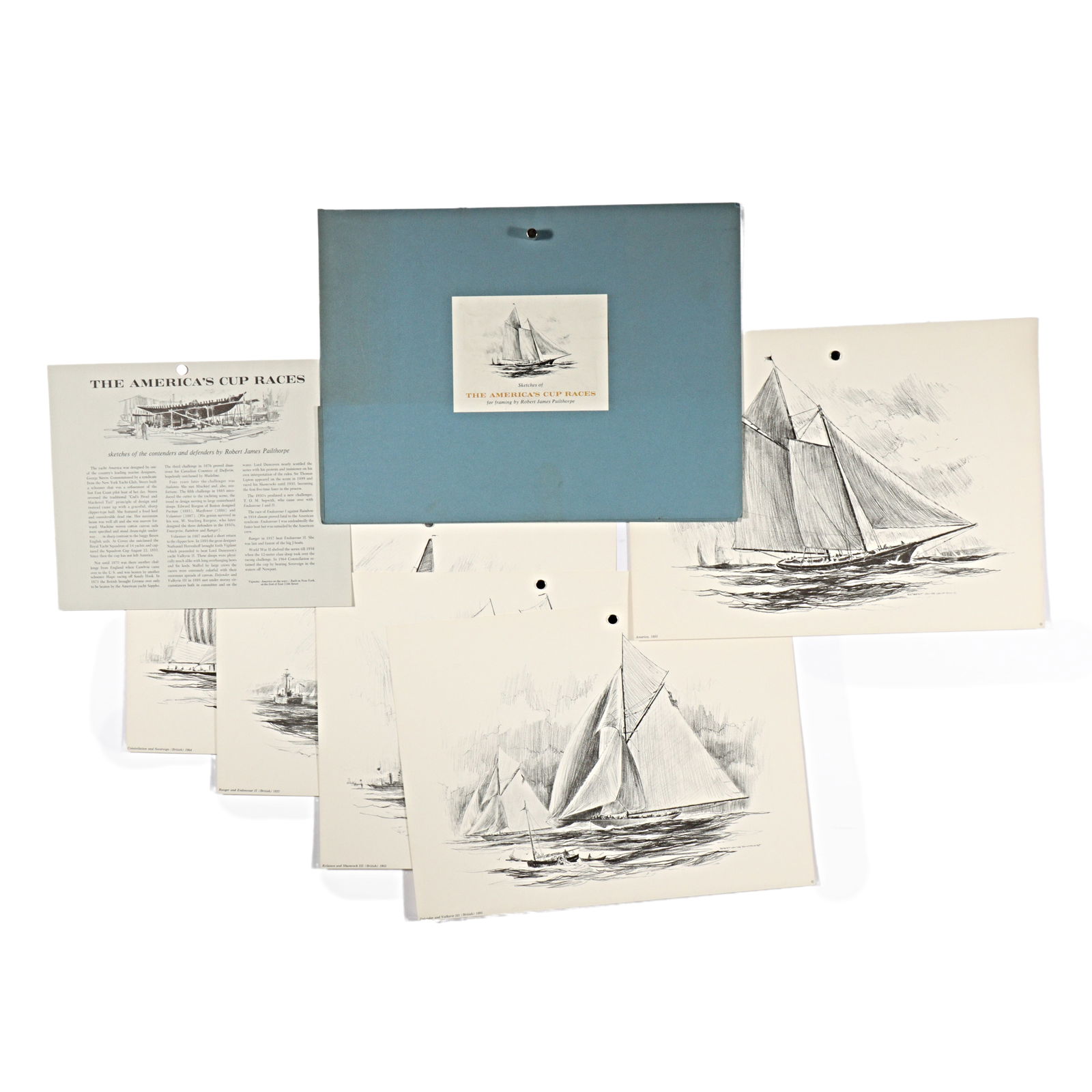 Robert James Pailthorpe, Rhode Island (1926-1999), The America's Cup Races portfolio, 5 lithographs, (1 of 20)