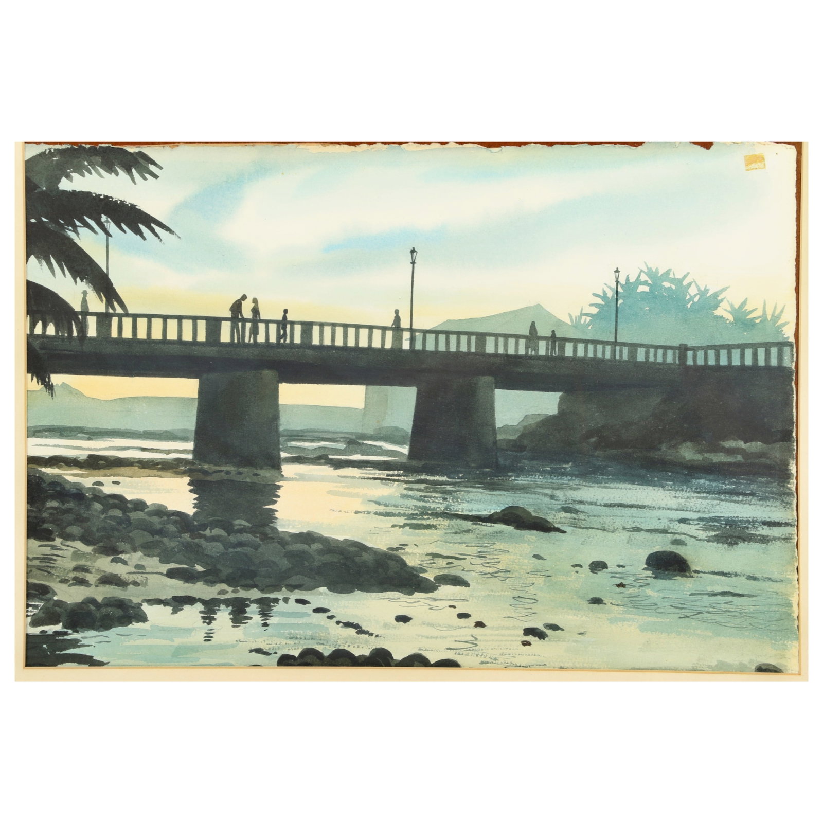Ivan Ellis McDougal, Texas (1927-2005), Vallarta, watercolor on paper, 14"H x 19 3/4"W (sight), 22: Ivan Ellis McDougal Texas (1927-2005) Vallarta watercolor on paper Signed lower left, titled verso. Provenance: Keilman & Son Auctioneers Biography from Vogt Auction Texas: A longtime Texas painter, h