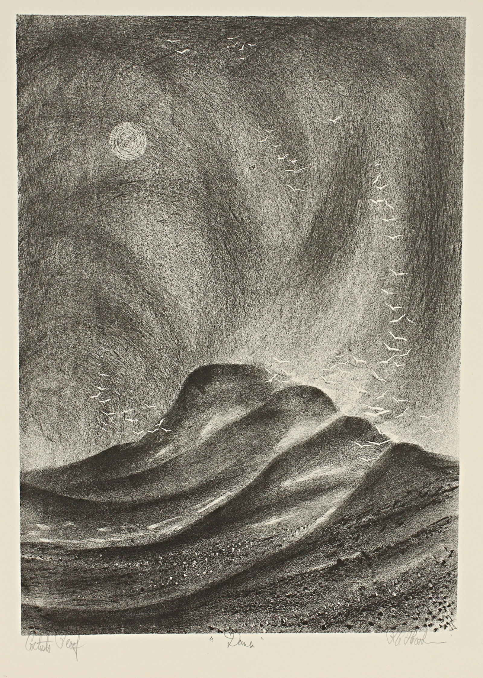 Richard Aberle Florsheim, Illinois (1916 - 1979), Dunes, lithograph, 18"H x 13"W (sheet) (1 of 13)