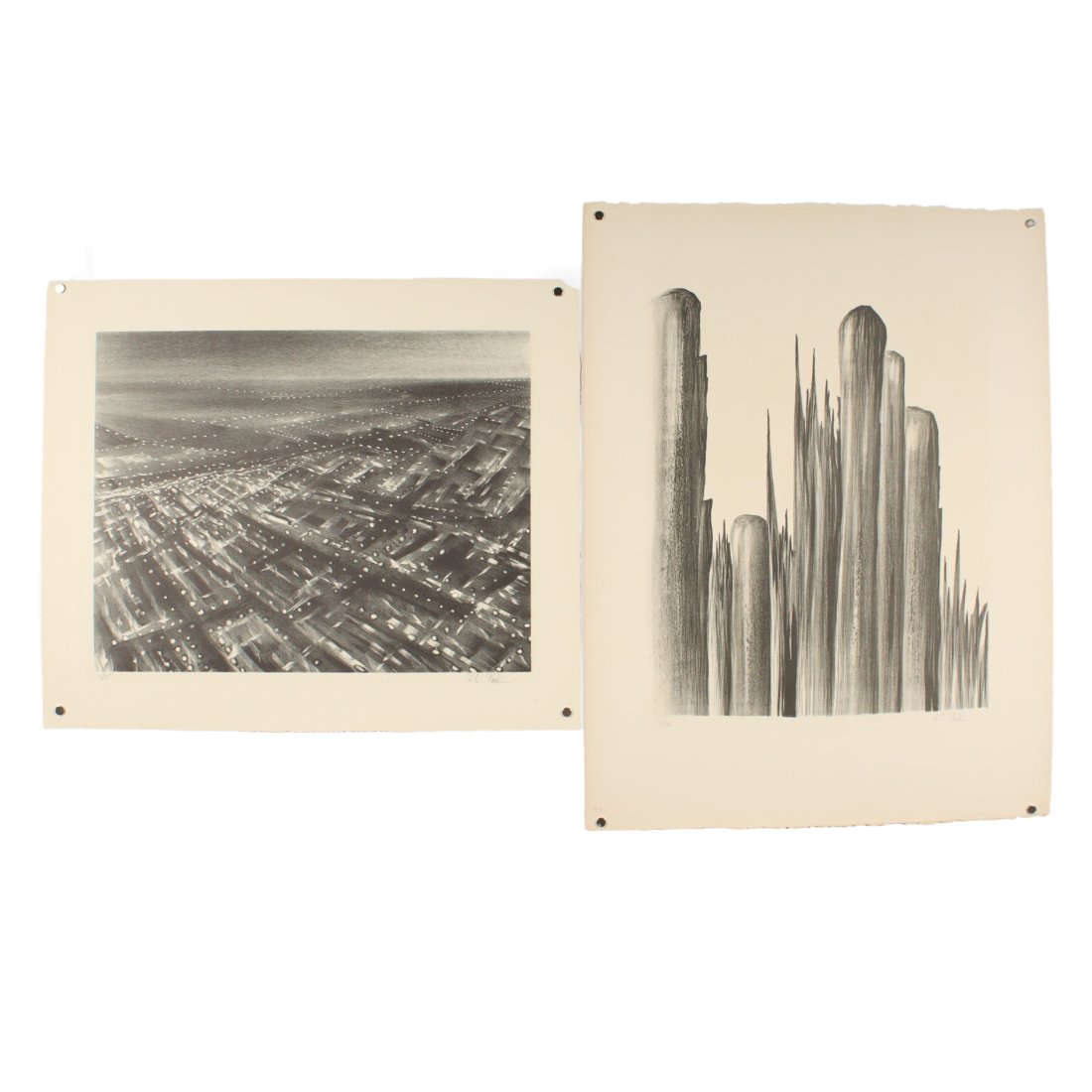 Richard Florsheim, Ilinois (1916 - 1979), Airborne / abstract, 2 lithographs, 25 3/4"H x 019 3/4"W (1 of 16)