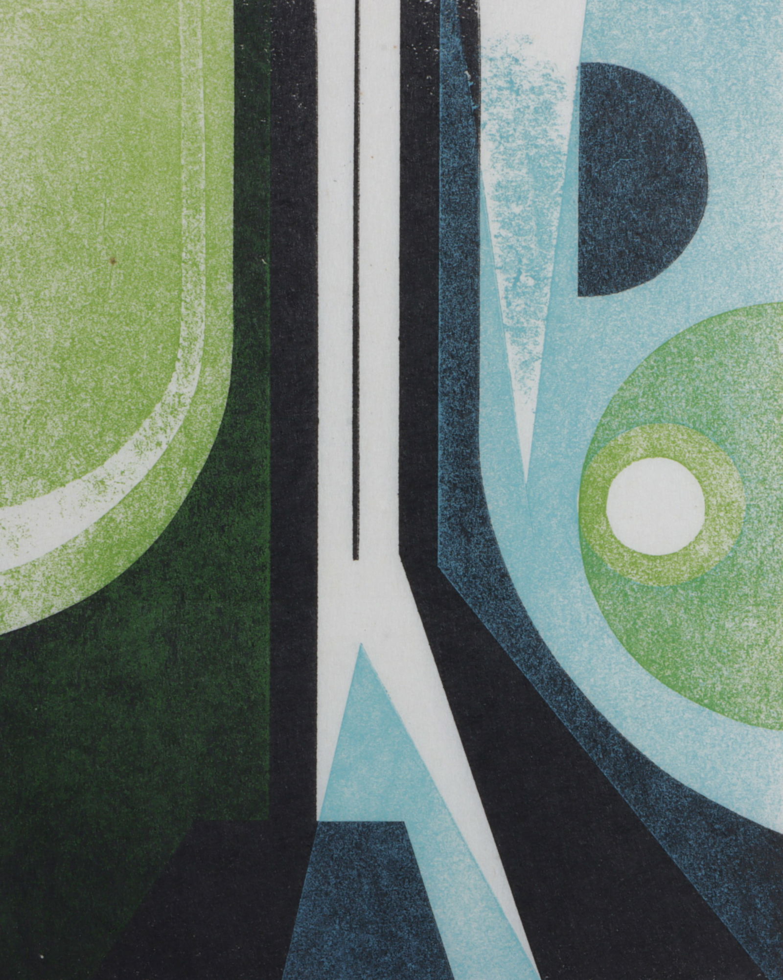 Clare Romano & John Ross, (20th century), The Morning Stars abstract, 1972, color wood cut print, (1 of 7)