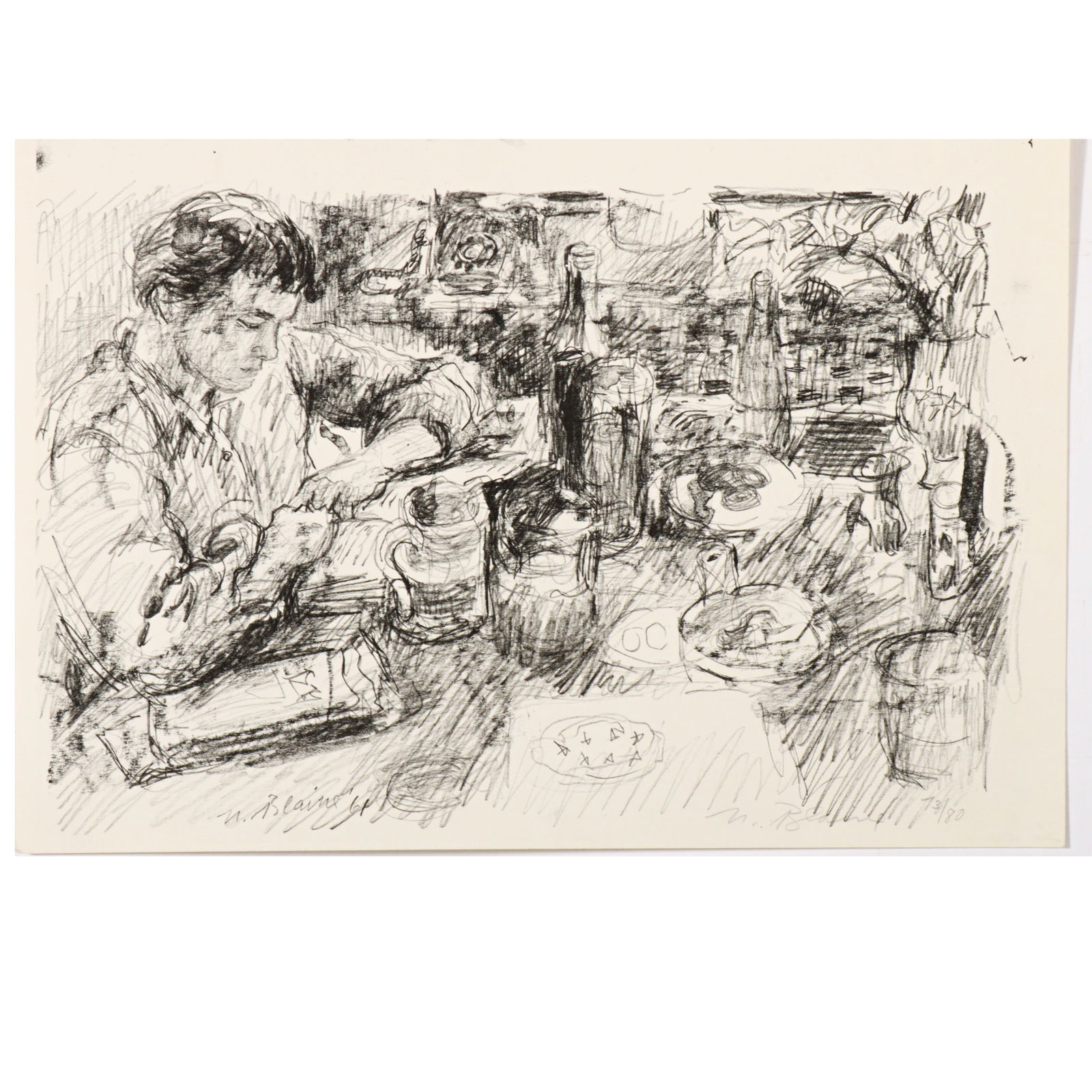 Nell Blair Walden Blaine, New York, Massachusetts (1922 - 1996), table setting still life, 1961, (1 of 11)