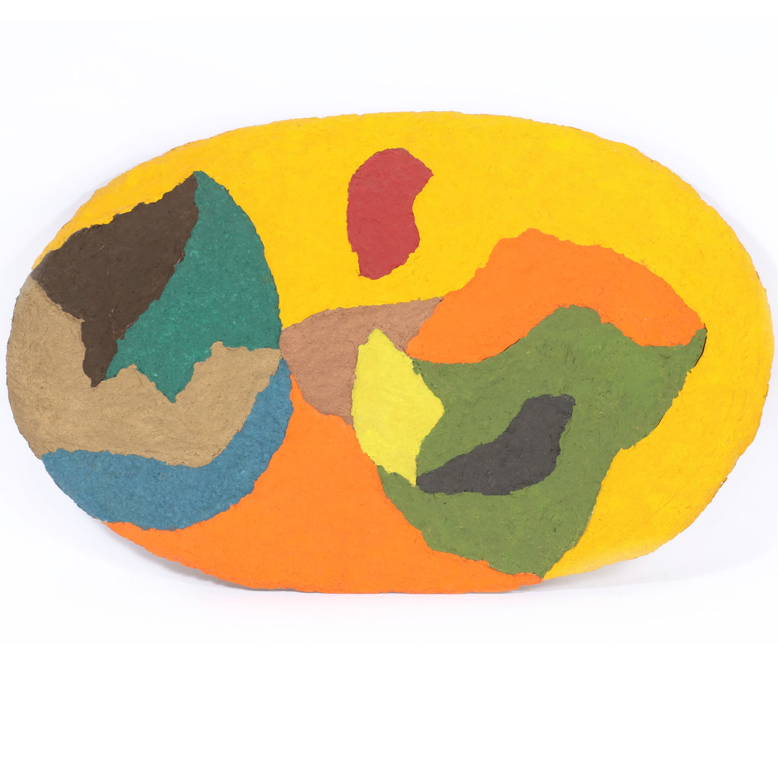 Barbara Schwartz, New York, Michigan (b. 1947), Red Eye, 1981, casein on hand cast paper collage, (1 of 7)