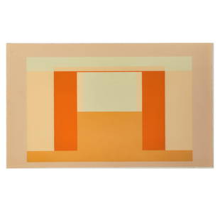 Sewell Sillman, American (1924 - 1992), Mastaba, 1961, oil on board, 16"H x 26"W (Sight), 20"H x: Sewell Sillman American (1924 - 1992) Mastaba, 1961 oil on board Signed upper left and verso. Exhibited: David Herbert Gallery, NY Biography from The Boston Art Club: Sewell Sillman began his art stud