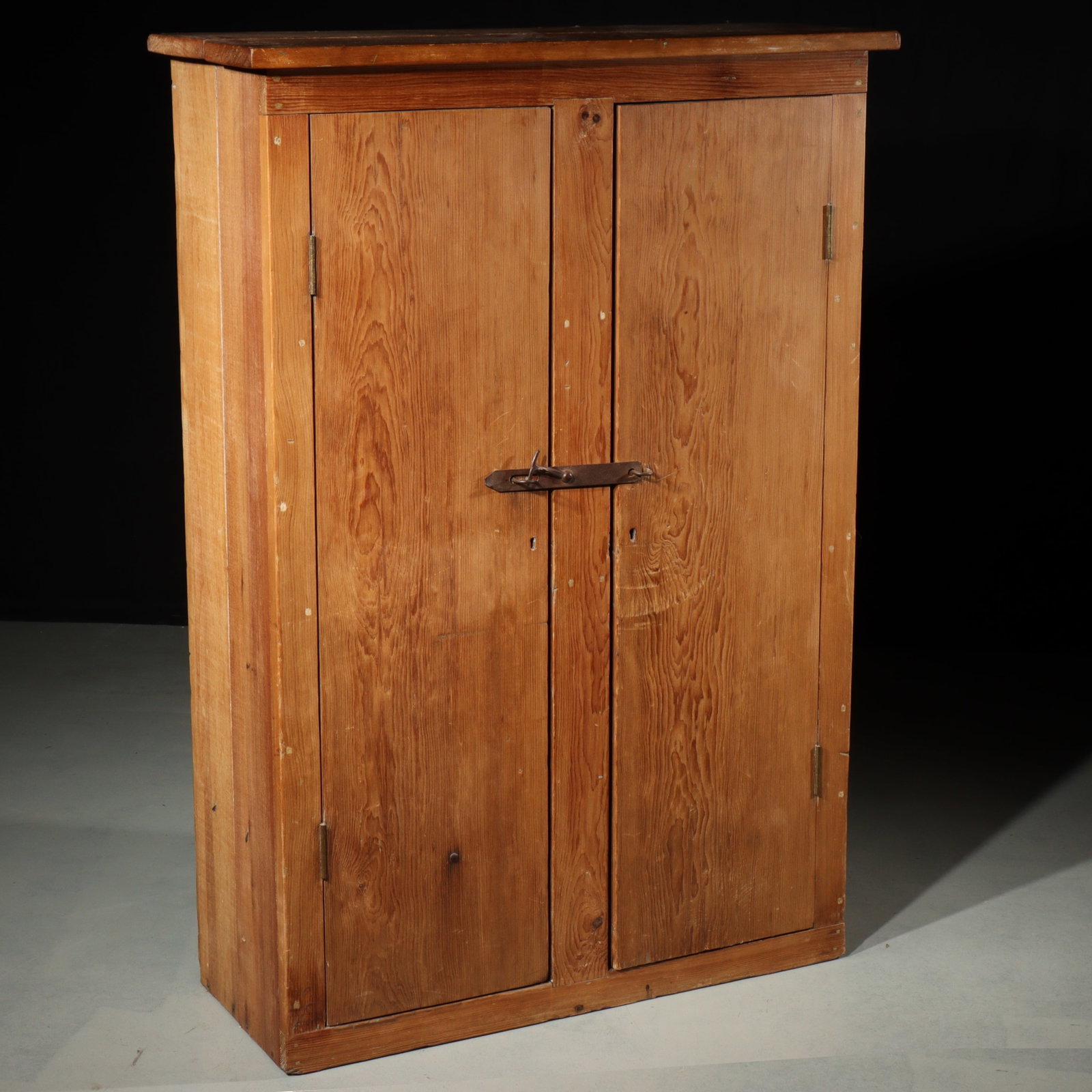 Country primitive two door cupboard / utility storage cabinet. 46"H x 32"W x 13 1/4"D: Country primitive two door cupboard / utility storage cabinet. 46"H x 32"W x 13 1/4"D
