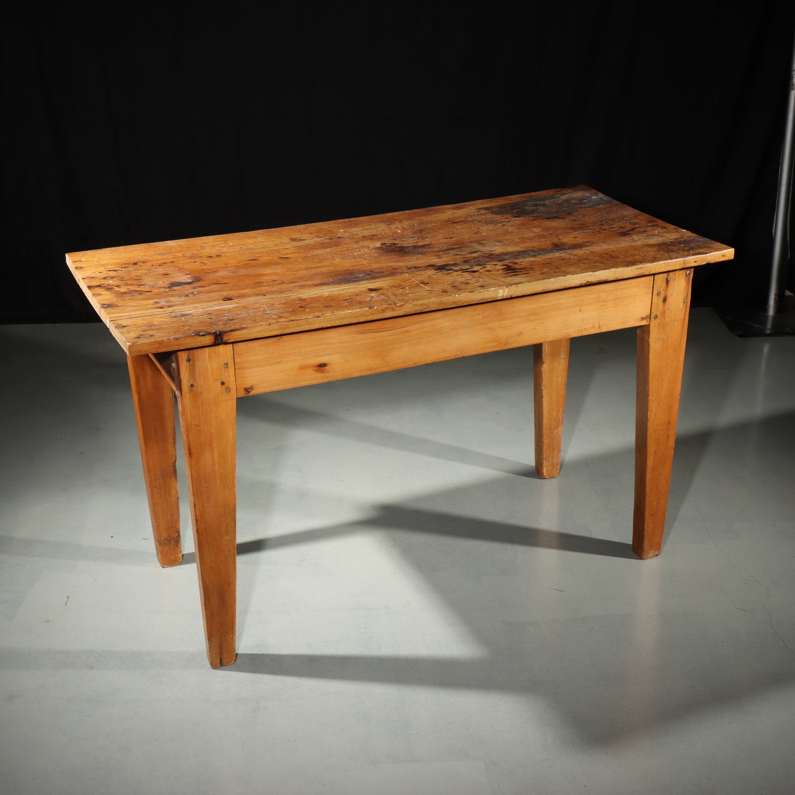 Rustic farmhouse country primitive pine work / dining table. 29 1/2"H x 23"D x 50"W: Rustic farmhouse country primitive pine work / dining table. 29 1/2"H x 23"D x 50"W