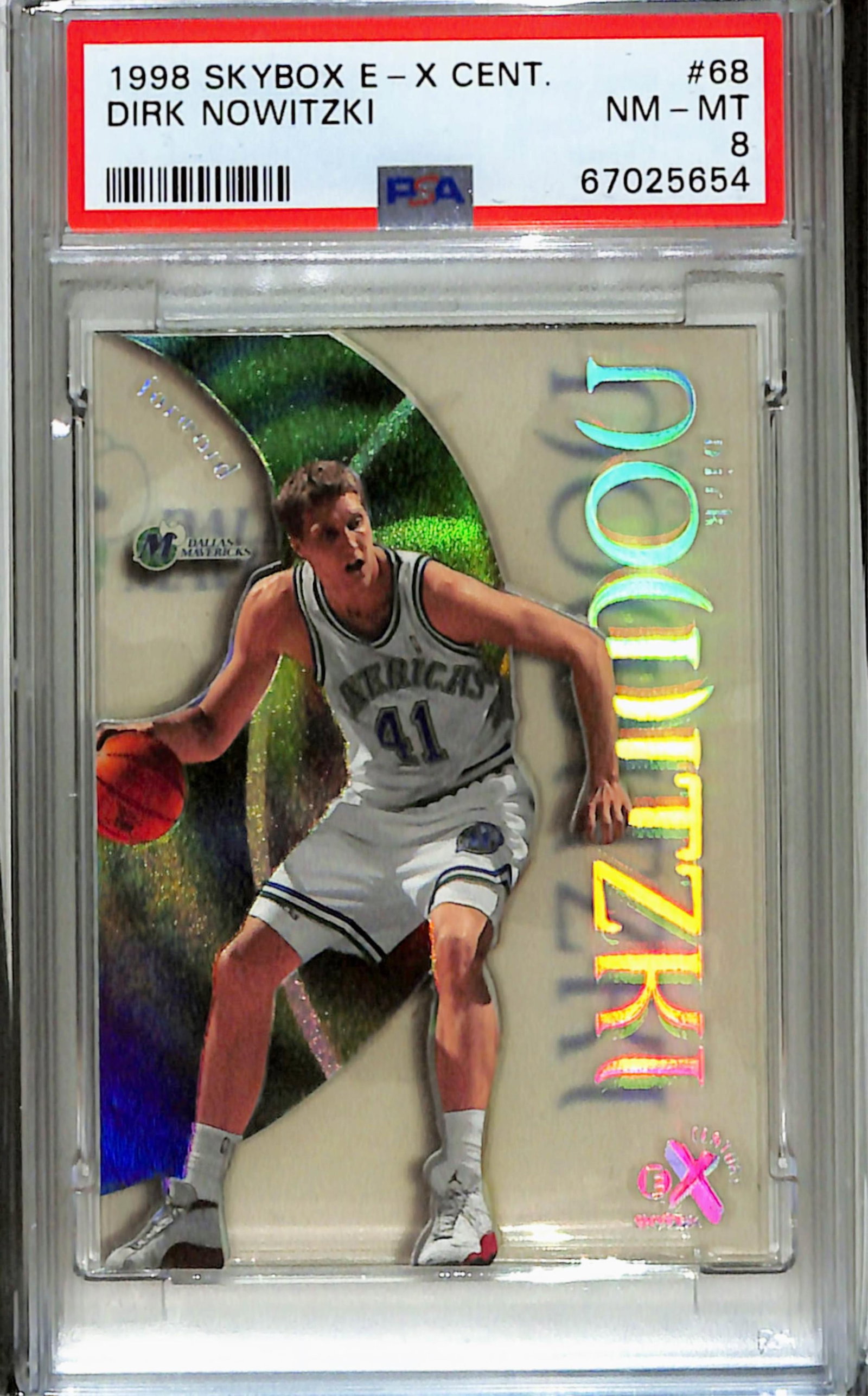 3 - 1998 Dirk Nowitzki E-X Century Rookie Cards #68 PSA 8 NM-MT (1 of 6)