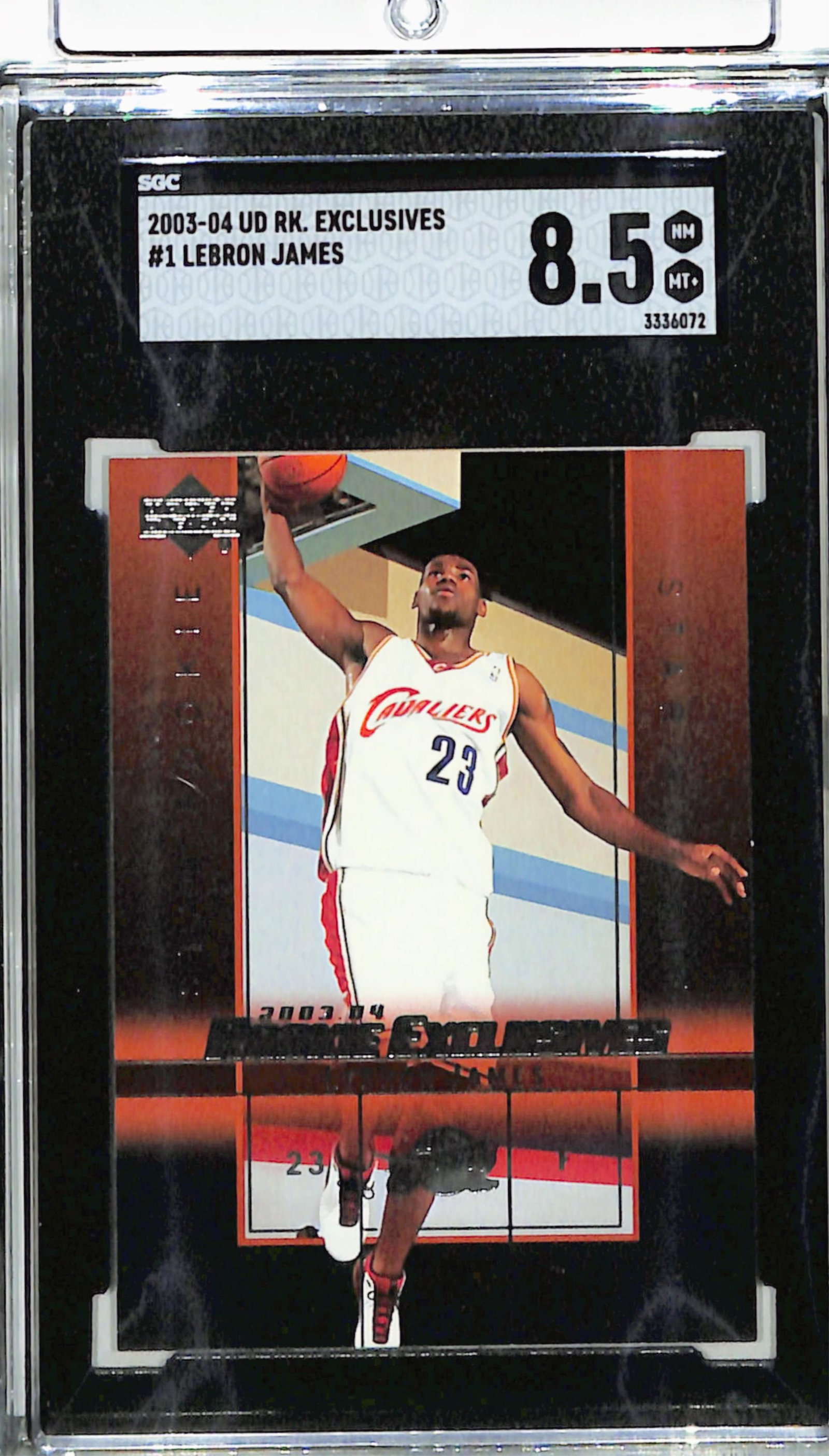2003 UD Rookie Exclusives Lebron James #1 SGC 8.5 NM-MT+ (1 of 2)
