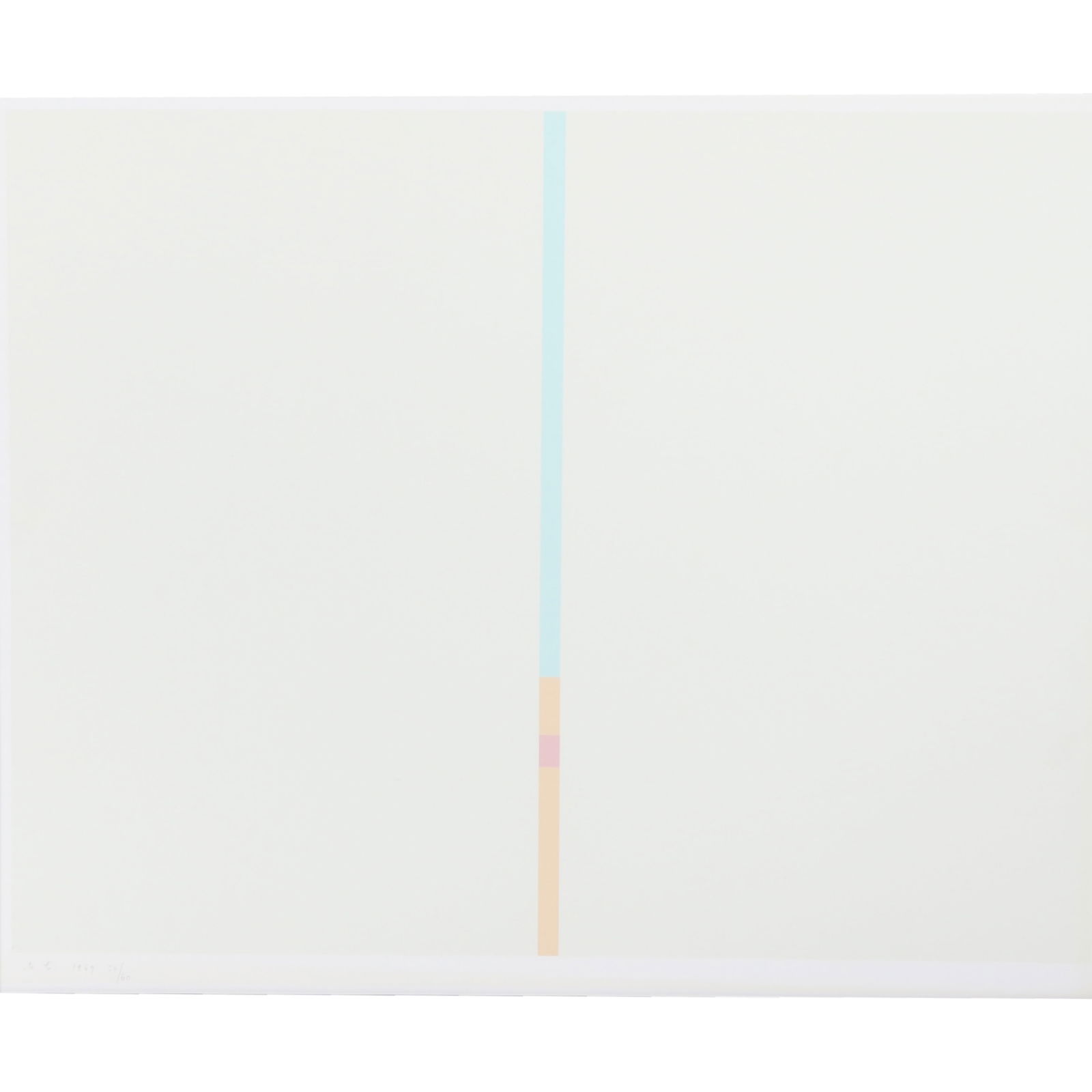 Antonio Calderara, Italy (1903-1978), abstract minimalist composition, 1969, color screenprint on (1 of 10)