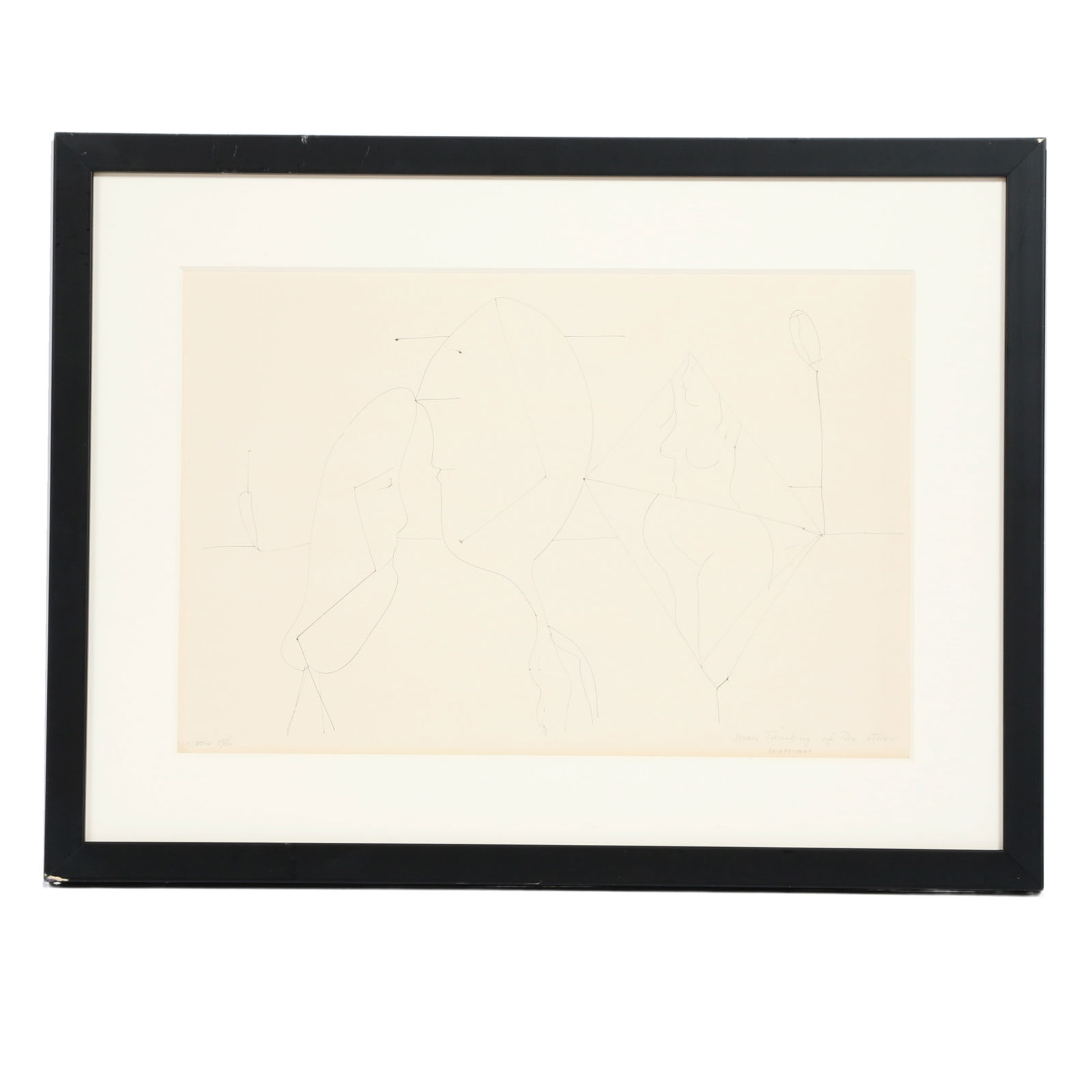 Carmen Cicero, New York, New Jersey (b. 1926), Man Thinking of the Other Woman, 1961, ink on paper, (1 of 12)