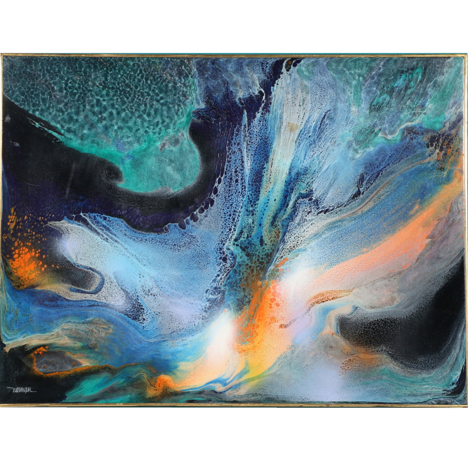 Leonardo Nierman, New York / Mexico (1932 - 2023), abstract, oil on board, 23 1/2"H x 31 (1 of 10)