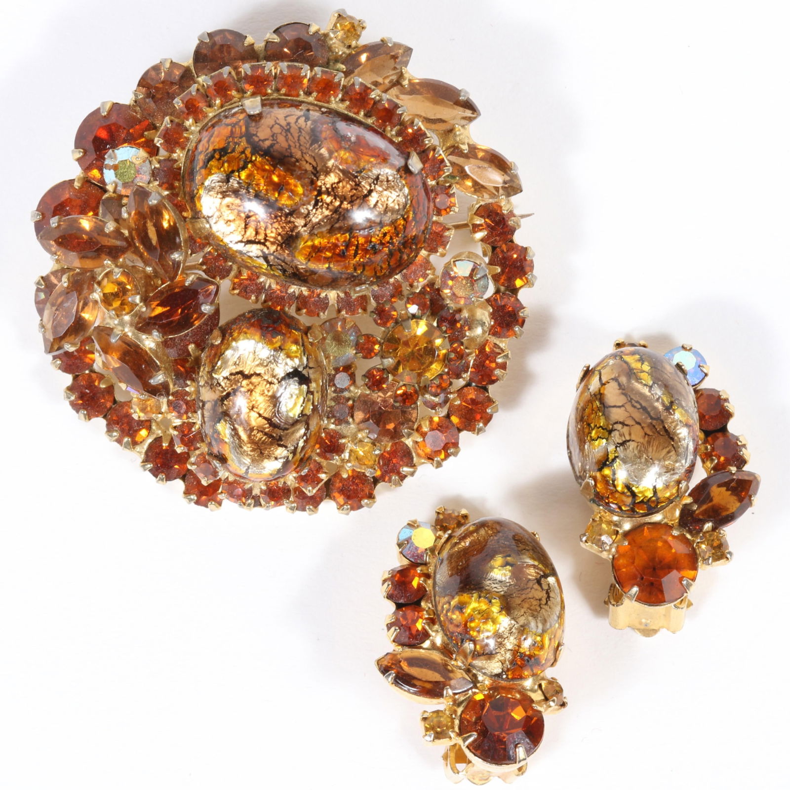 DeLizza & Elster Juliana large multi-dimensional extraordinary volcanic crackle glass easter egg (1 of 7)