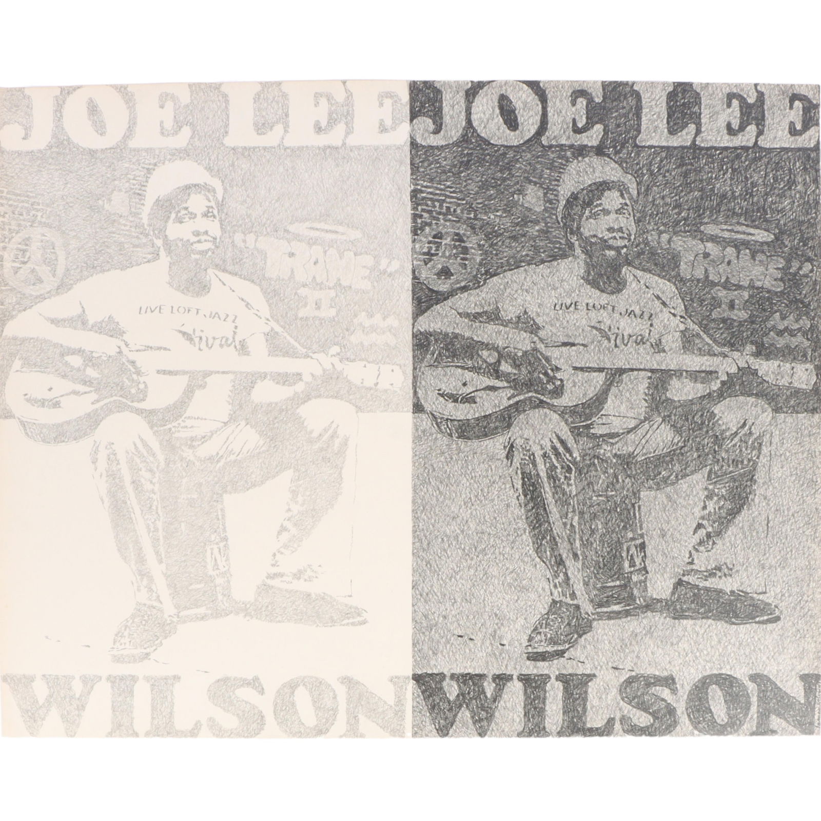 James Spencer Russel, Indiana, New York (1915-2000), Joe Lee Wilson, graphite on paper, 23"H x 29"W (1 of 8)