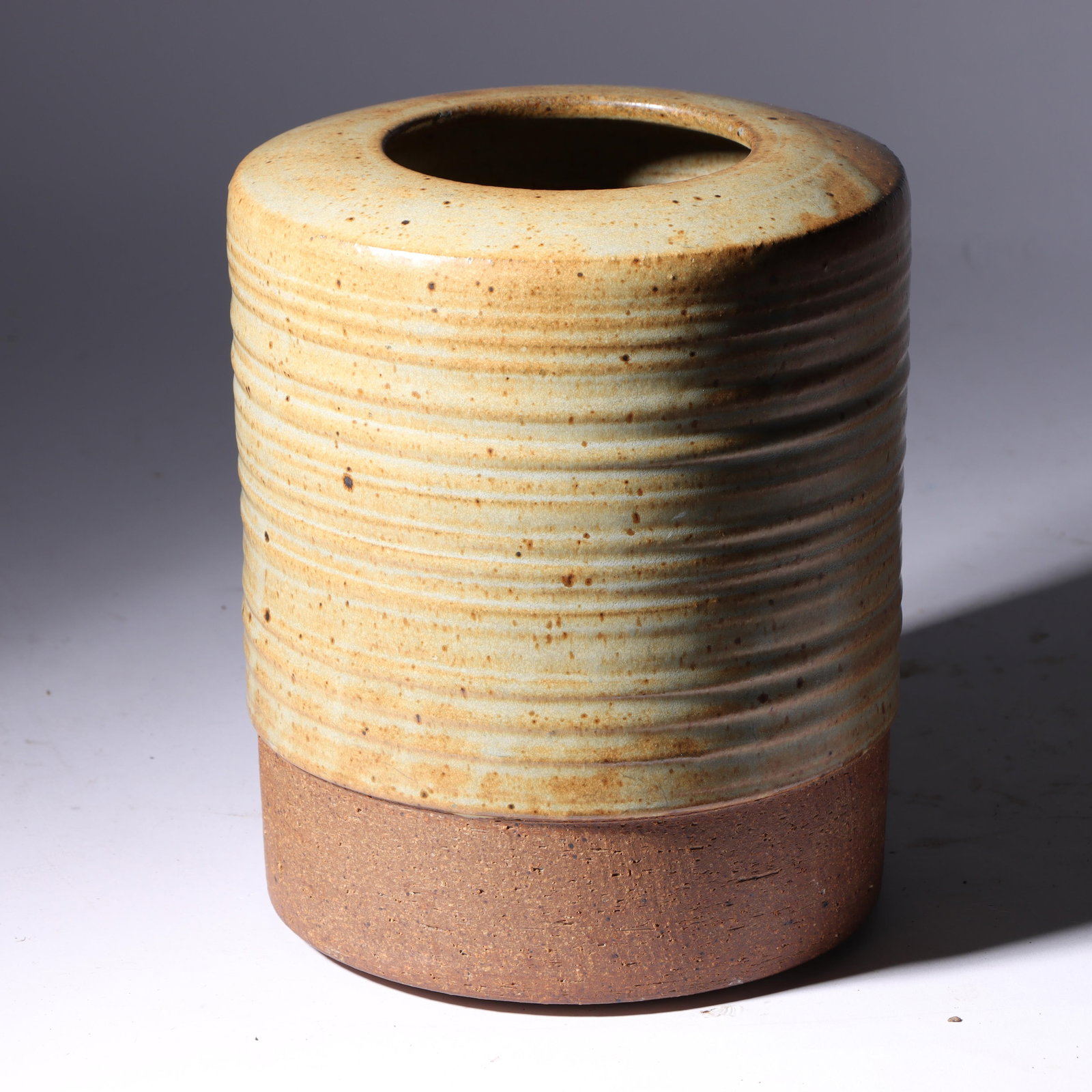Don (Donald) Reitz, American (1929 - 2014), studio pottery vessel, glazed stoneware, 8"H x 7"Diam. (1 of 7)