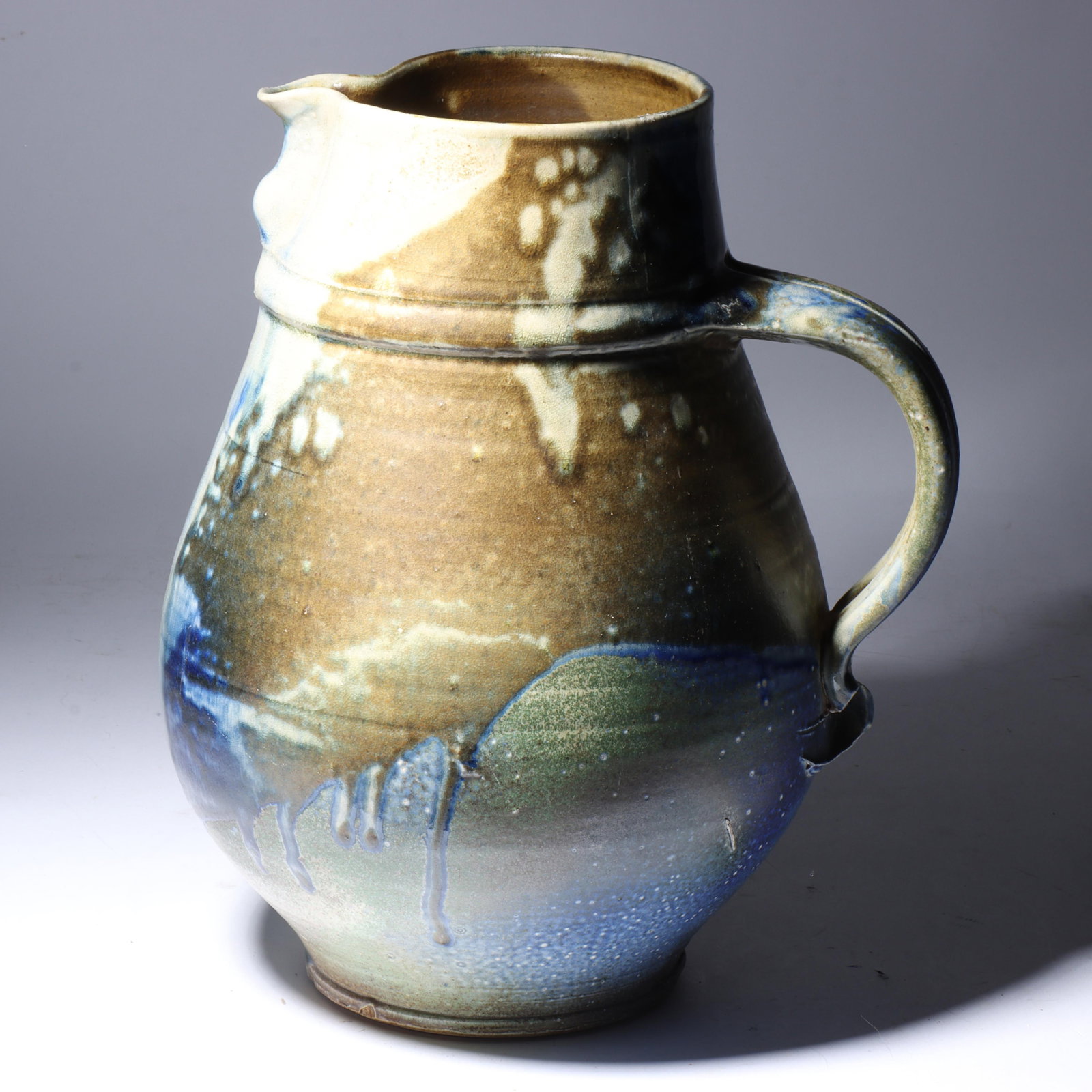 Don (Donald) Reitz, American (1929 - 2014), studio pottery pitcher, glazed stoneware, 12 3/4"H x 10 (1 of 4)