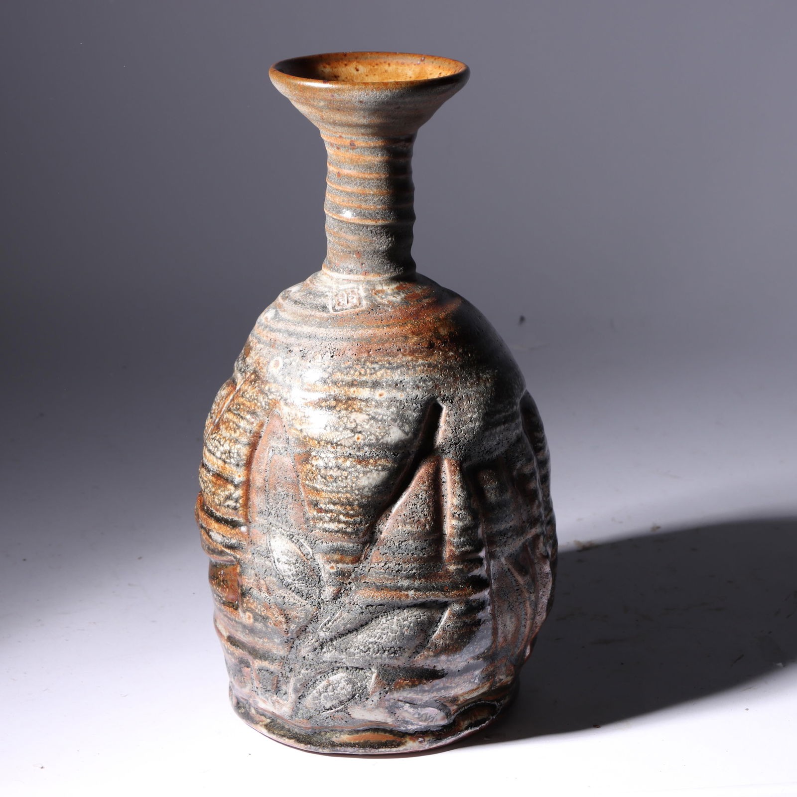 Barry Unitas Barnes, American (20th/21st century), art pottery vase, stoneware, 12 1/2"H x 7"Diam. (1 of 9)