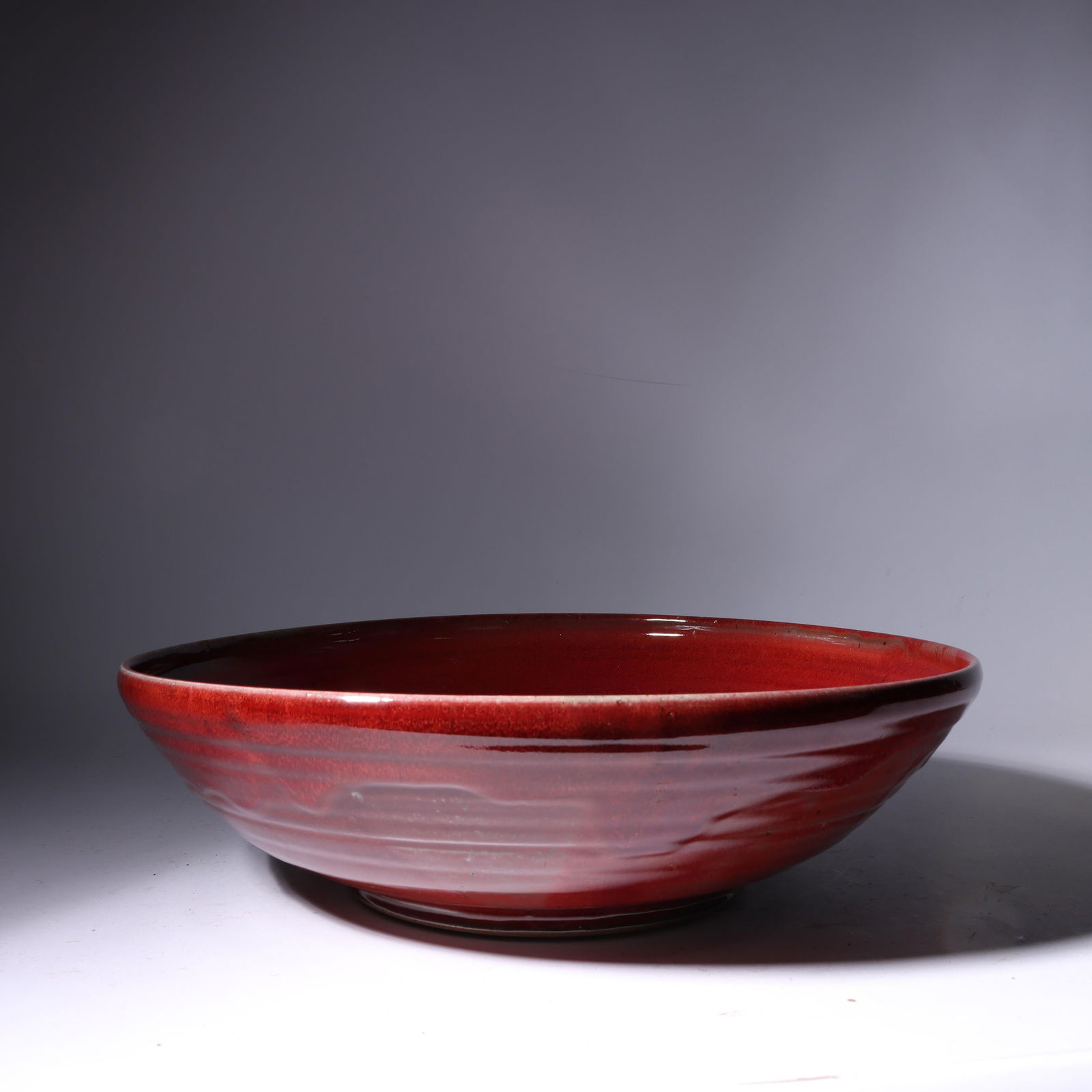 Barry Unitas Barnes, American (20th/21st century), 17 inch art pottery center bowl, 2008, gloss (1 of 5)