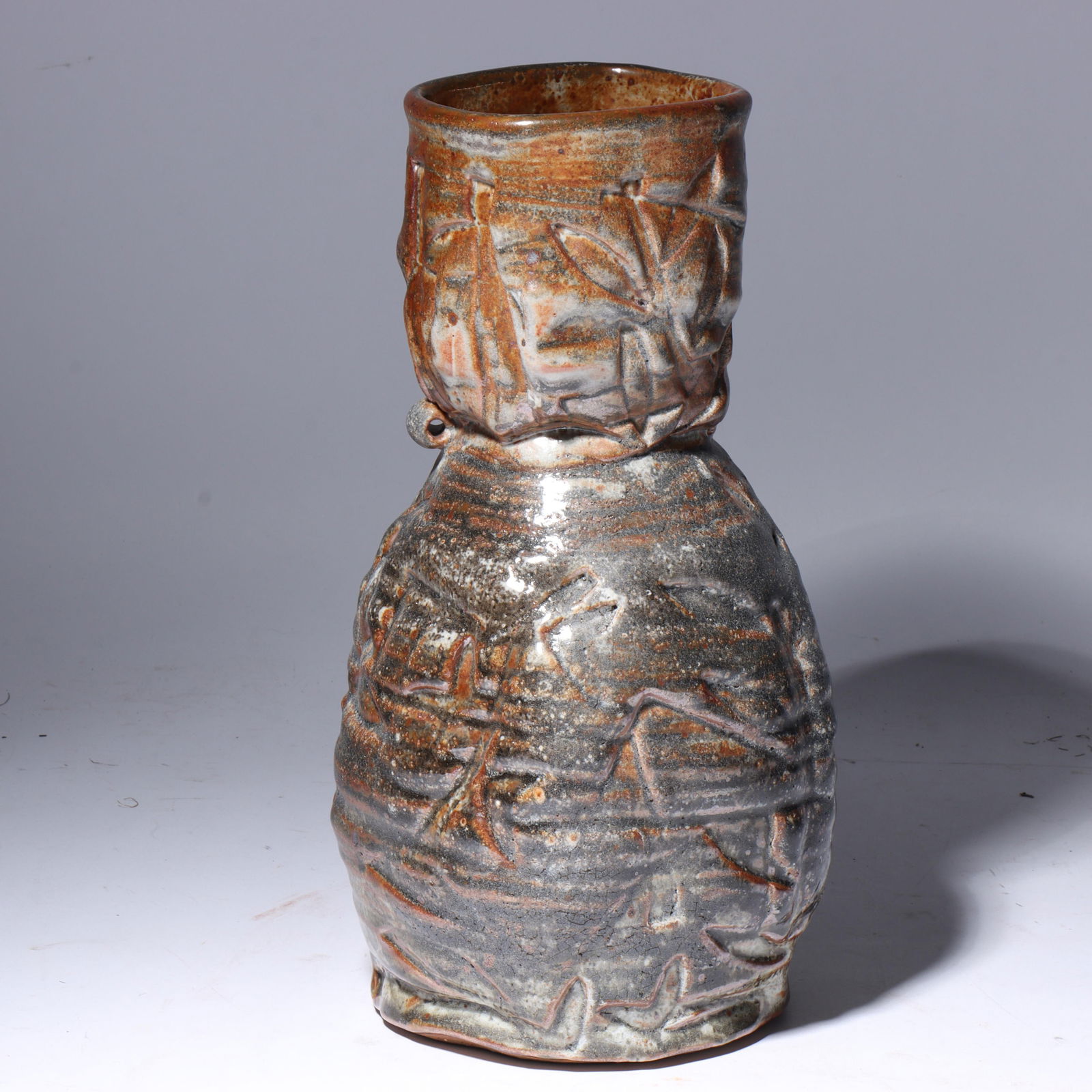 Barry Unitas Barnes, American (20th/21st century), art pottery vase, stoneware, 12"H x 6 1/4"W (1 of 8)