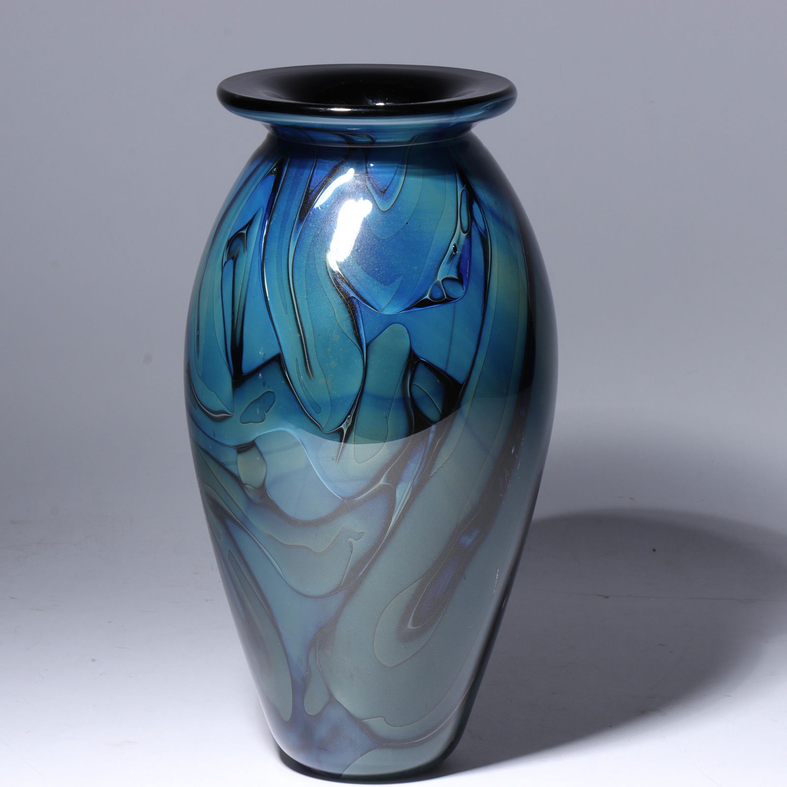 Robert Eickholt, American (B. 1947), vase, 2005, art glass, 10 1/4"H x 5"Diam. (1 of 7)