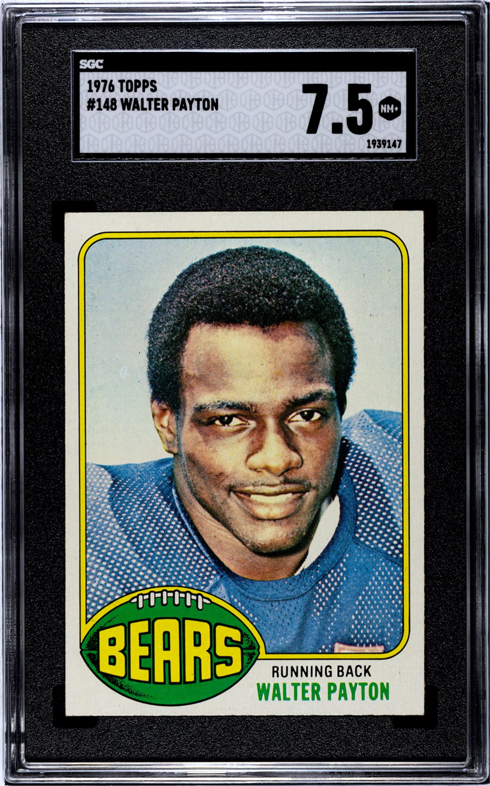 1976 Topps Complete Football Card Set, Walter Payton Rookie SGC 7.5 (1 of 12)