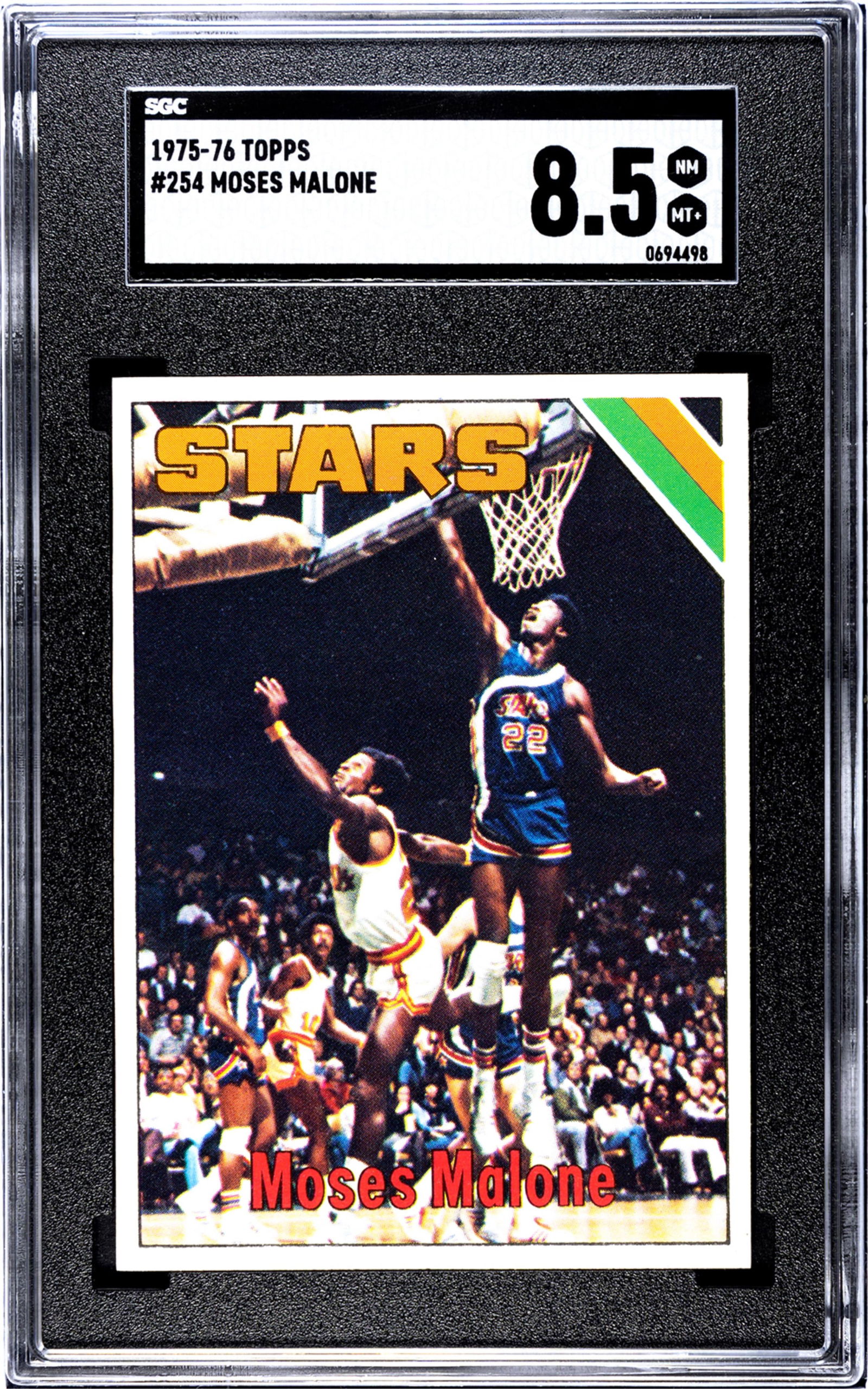 1975-76 Topps Complete Basketball Set Moses Malone Rookie SGC 8.5 (1 of 11)