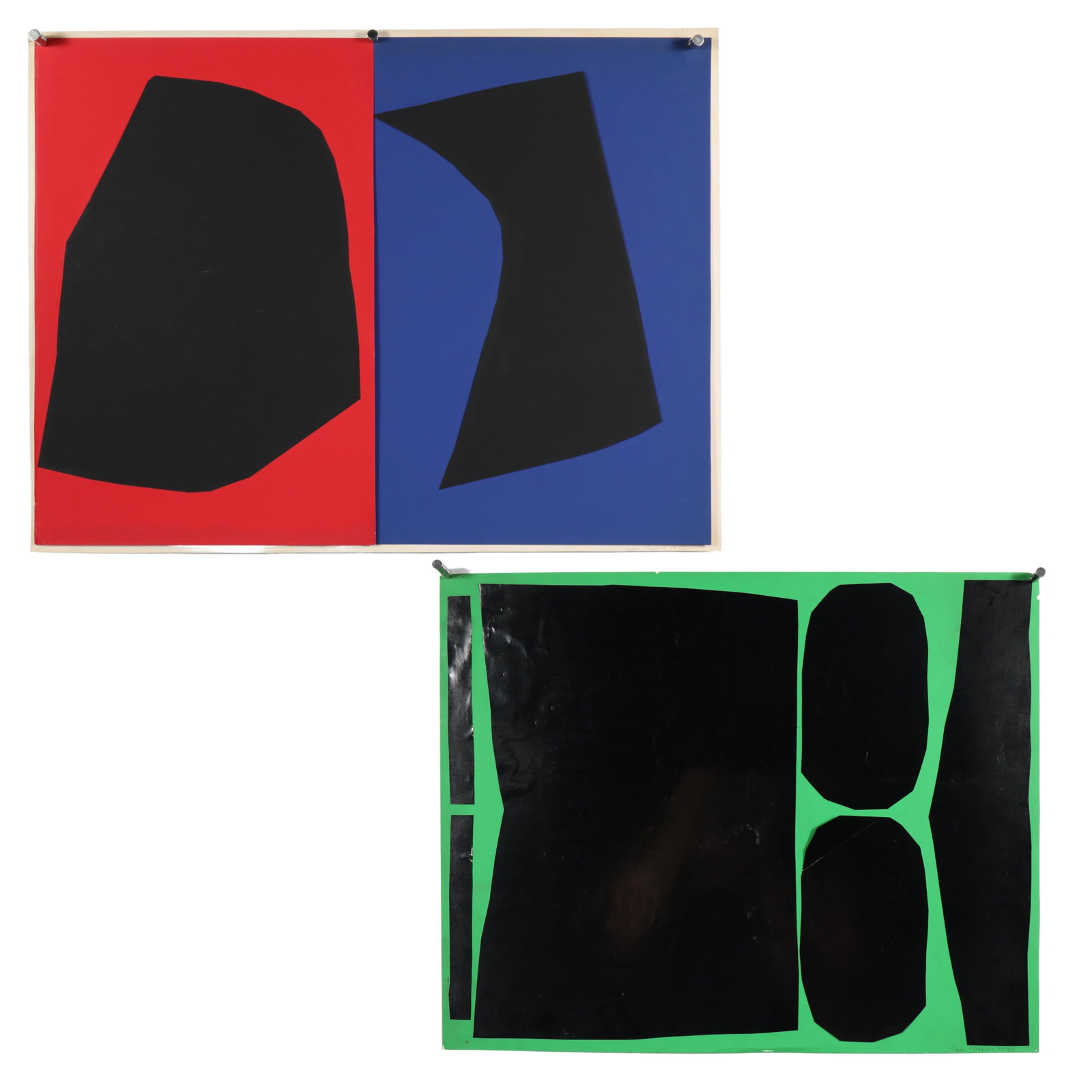 James Spencer Russell, Indiana, New York (1915-2000), Variation on the Square Color Study: Red, (1 of 12)