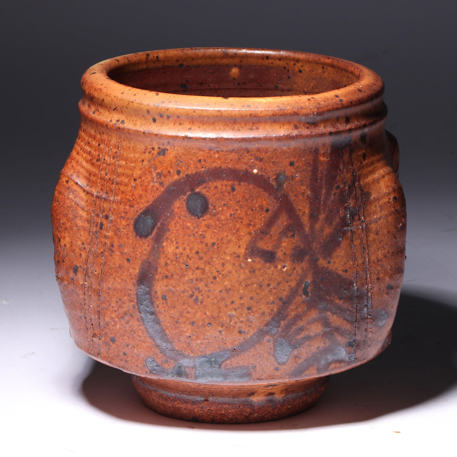 Vivika and Otto Heino (American, 20th century), glazed art pottery planter vessel 5 3/4"H x 6"W (1 of 7)