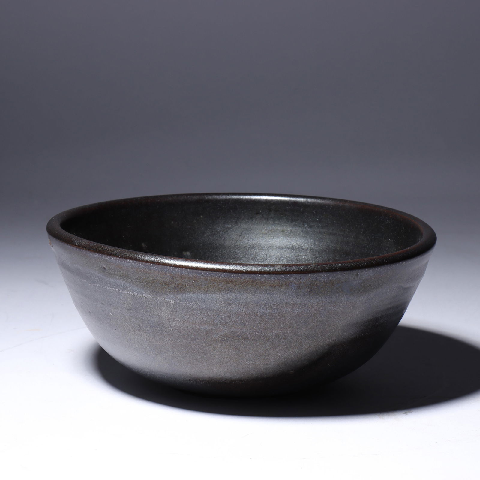 Toshiko Takaezu, Ohio, New York (1922-2011), studio pottery bowl with black glaze, 3"H x 7"Diam. (1 of 7)