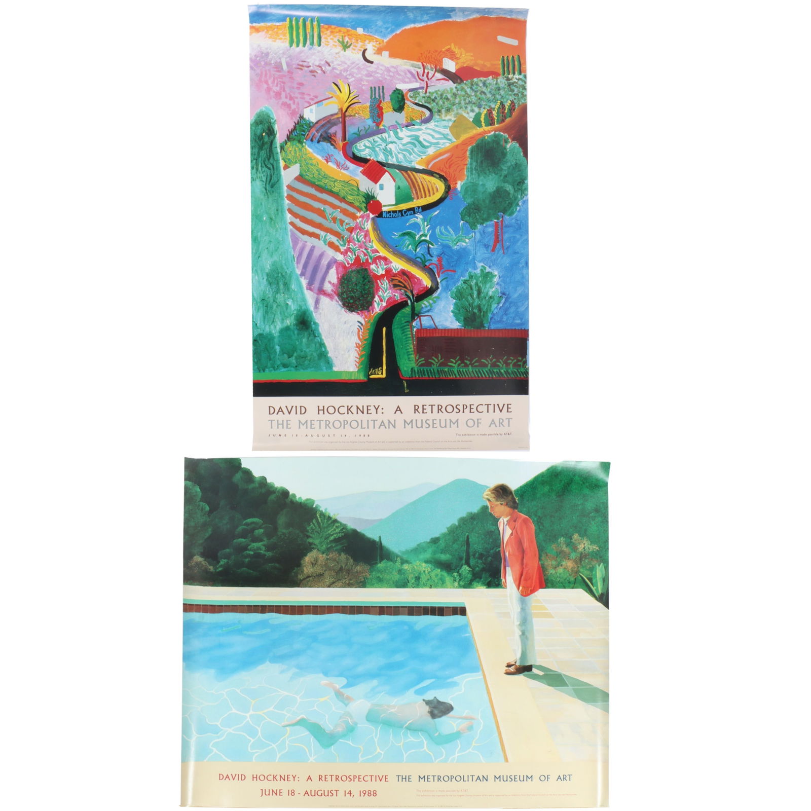 David Hockney, British (b.1937), 2 Metropolitan Museum of Art exhibition posters, 1988, offset (1 of 14)