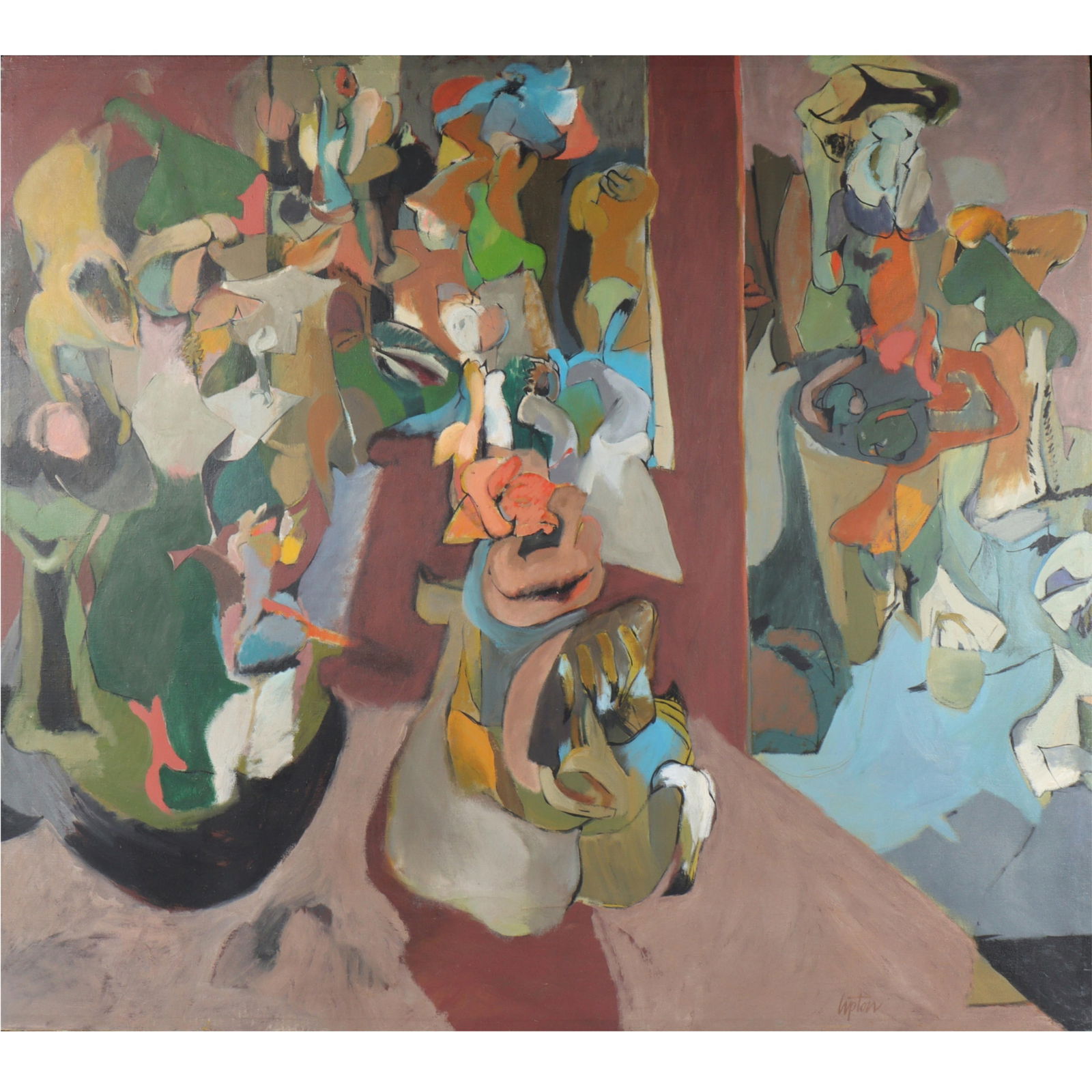 Richard Upton, New York (1931-2013), Sere Dina, 1964, oil on canvas, 49 1/2"H x 55 3/4"W(stretcher), (1 of 17)