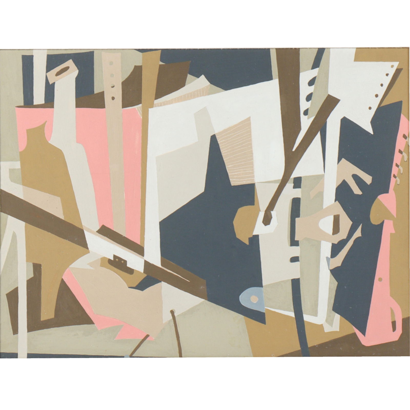 Esphyr Slobodkina, Florida (1908-2002), Elements of Music (ES36), 1945, oil on board, 11 1/2"H x 15: Esphyr Slobodkina Florida (1908-2002) Elements of Music (ES36), 1945 oil on board Unsigned. Exhibited: Snyder Fine Art, NY. Biography from D. Wigmore Fine Art, Inc.: Esphyr Slobodkina was born in Sibe