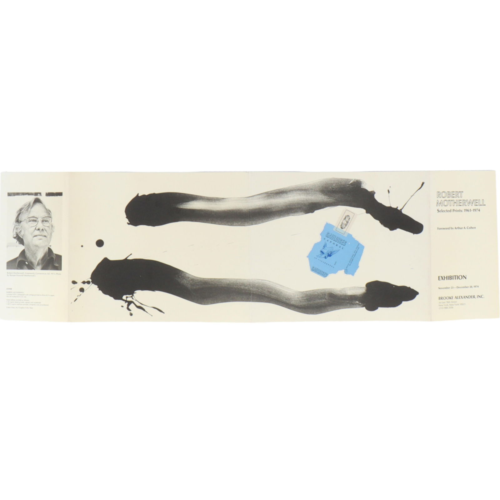 Robert Motherwell, American (1915-1991), catalogue cover from Selected Prints: 1961-1974, lithograph (1 of 8)