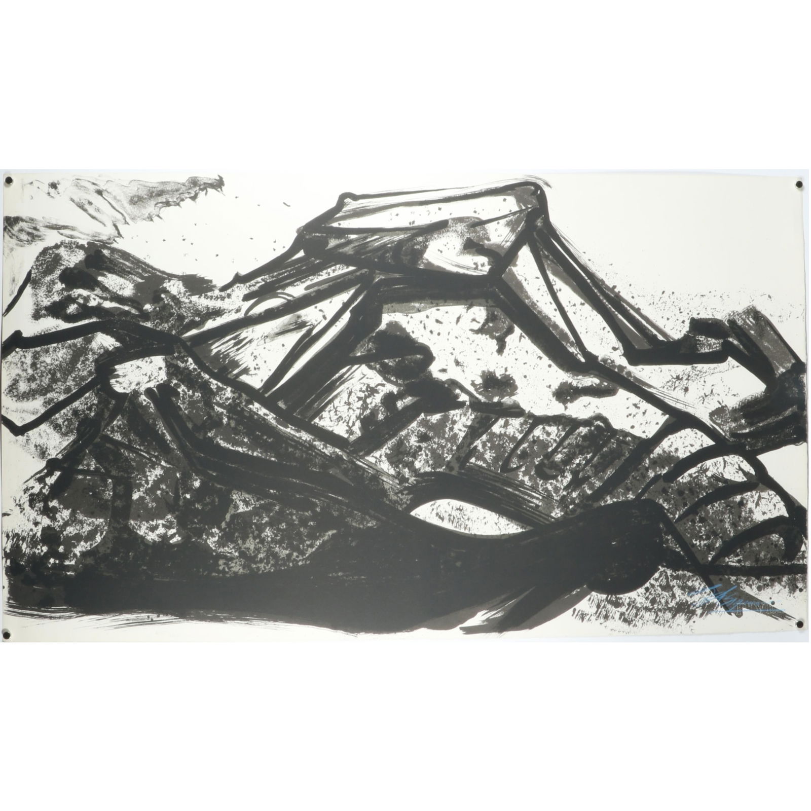 David Alfaro Siquieros, California / Mexico (1896-1974), untitled abstract landscape, lithograph, 23 (1 of 5)
